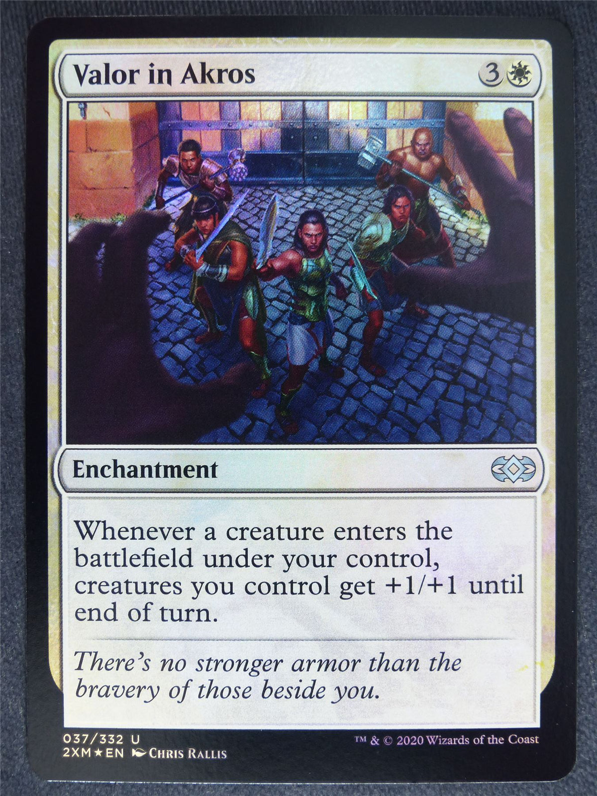 Valor in Akros Foil - Double Masters - Mtg Magic Cards #3I