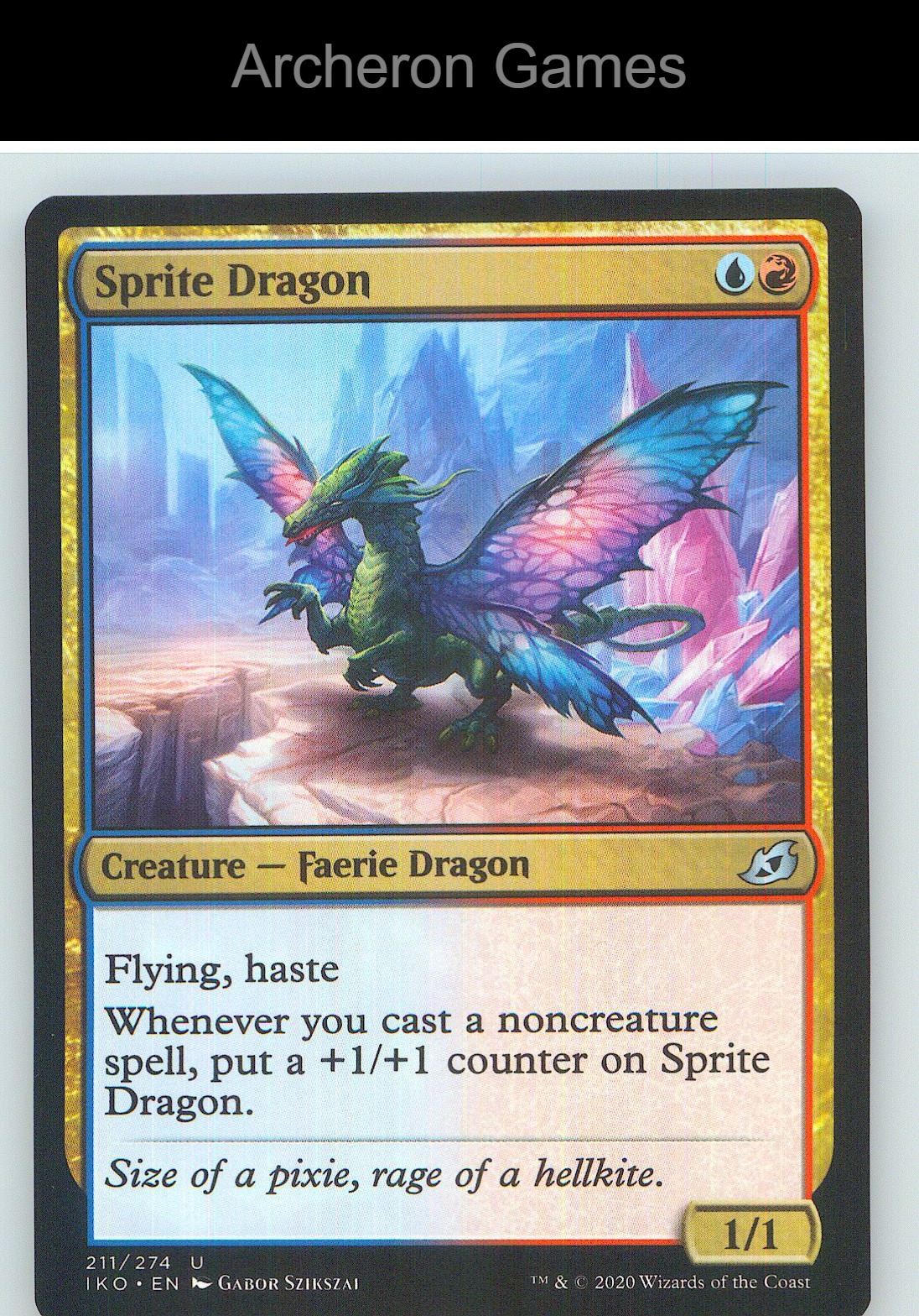 Sprite Dragon IKO 211 UC MTG Card NM/EX+