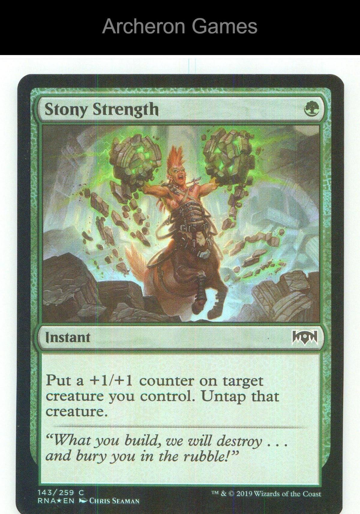 Stony Strength RNA 143 C MTG Card NM/EX+ Foil