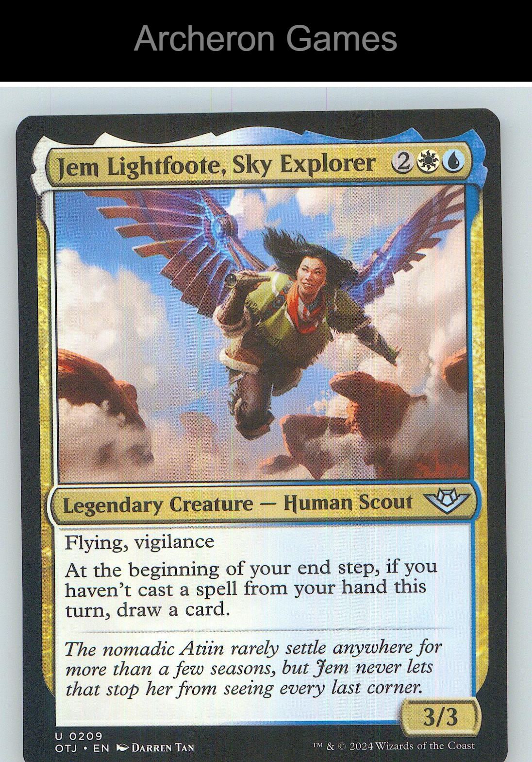 Jem Lightfoote, Sky Explorer OTJ 209 UC MTG Card NM/EX+