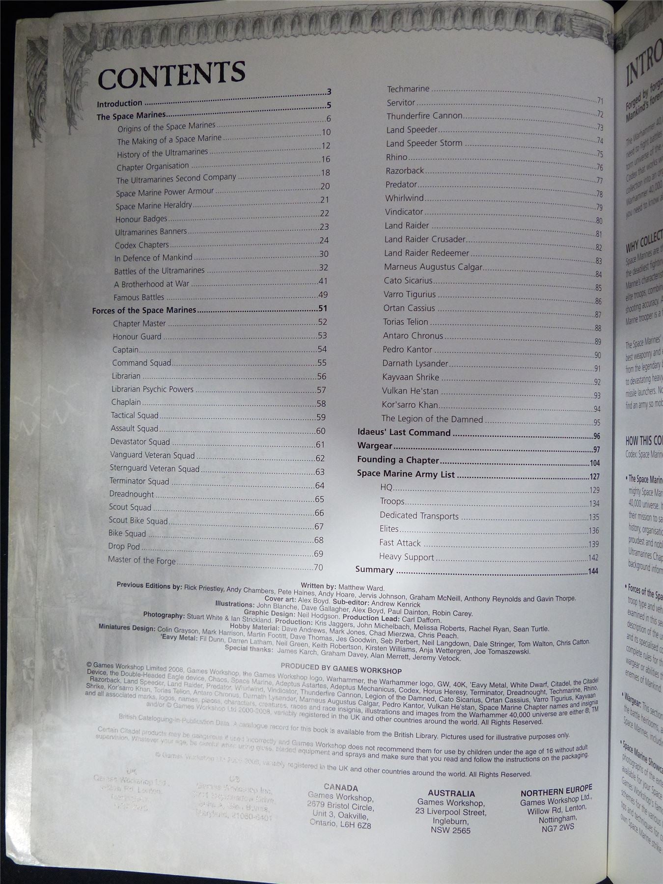 Space Marines 5th Edition 2008 Softback - Warhammer 40K #1PI