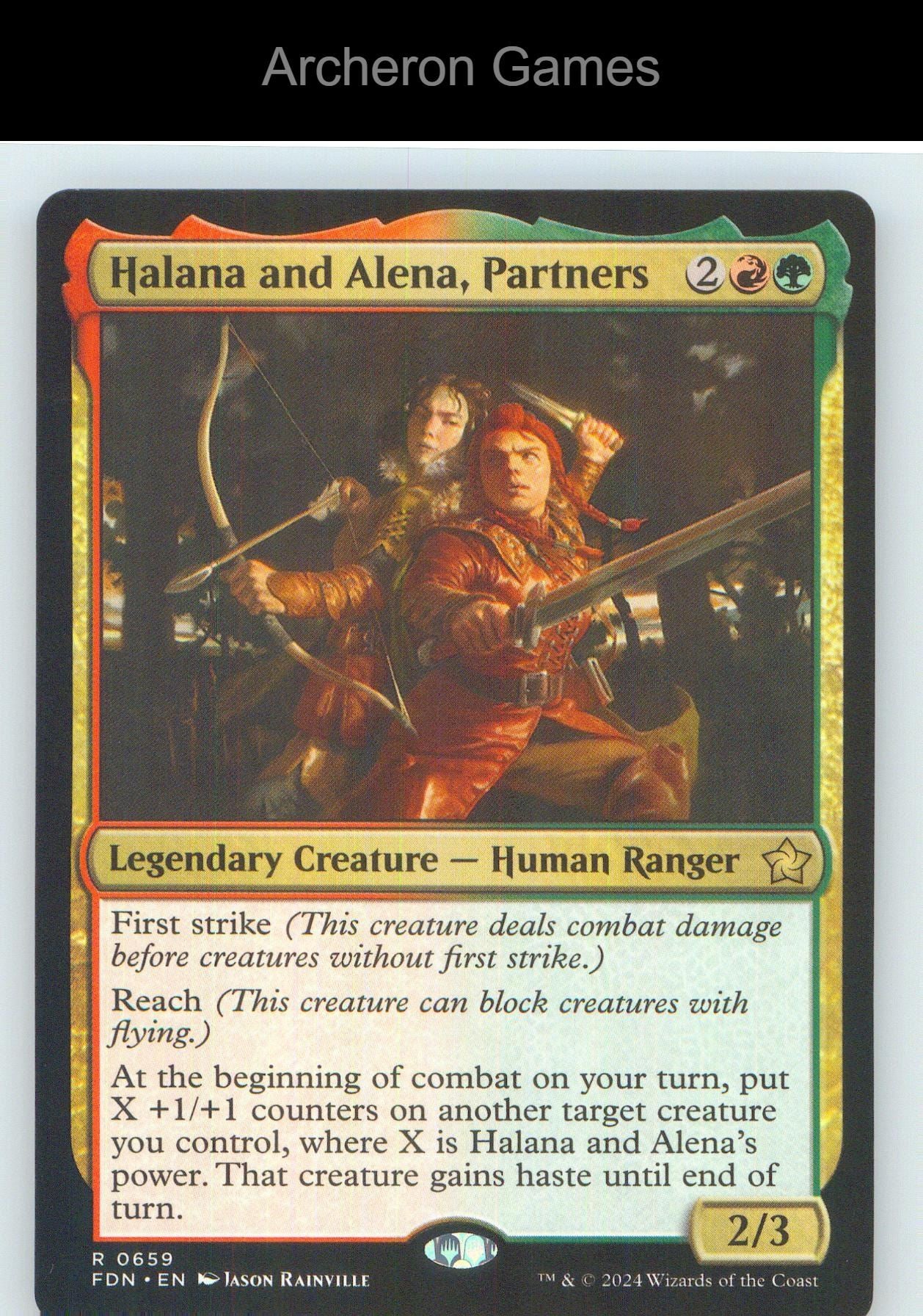Halana and Alena, Partners FDN 659 R MTG Card NM/EX+