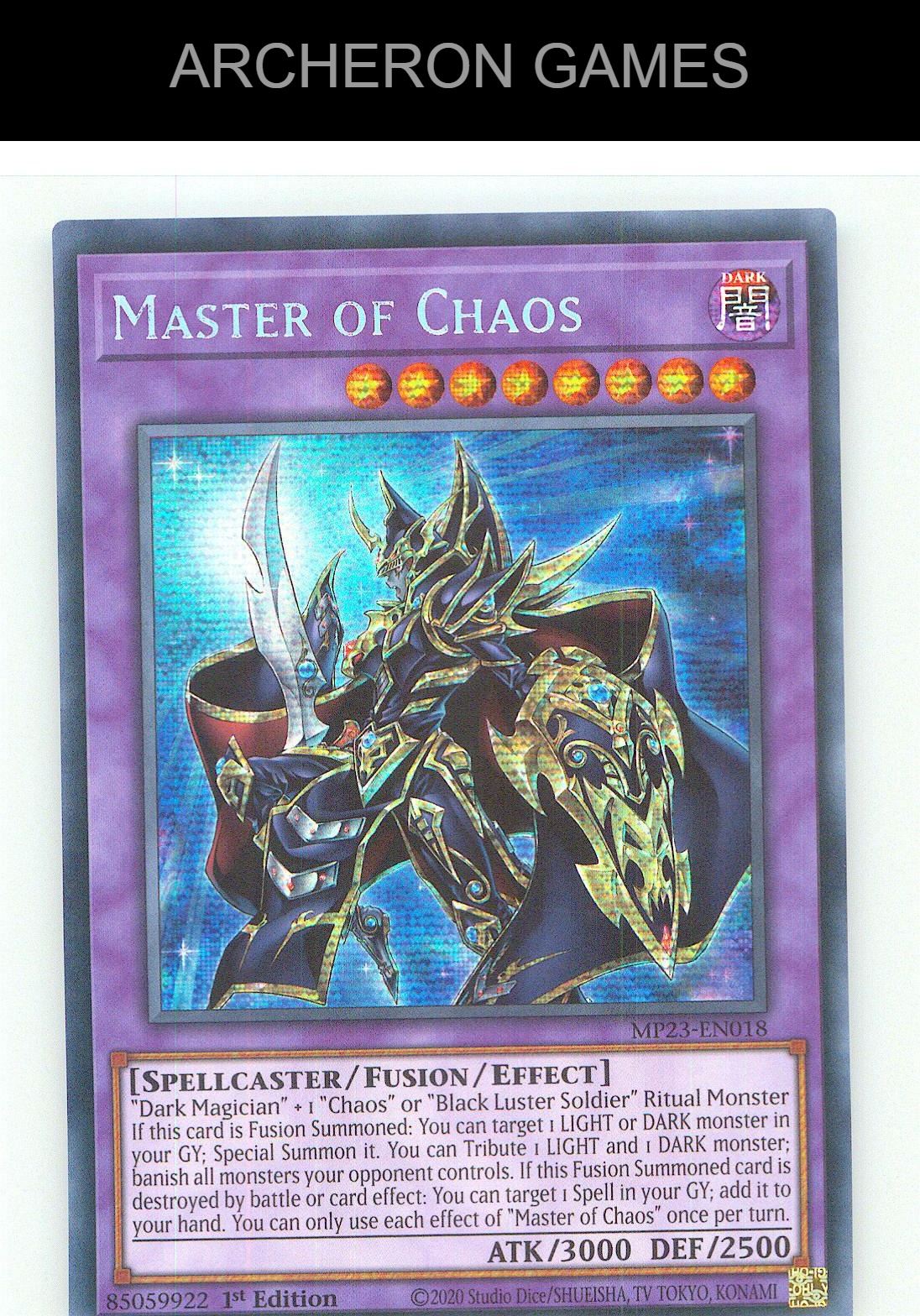 Master of Chaos Prismatic Secret Rare YUGIOH Card 1st Edition