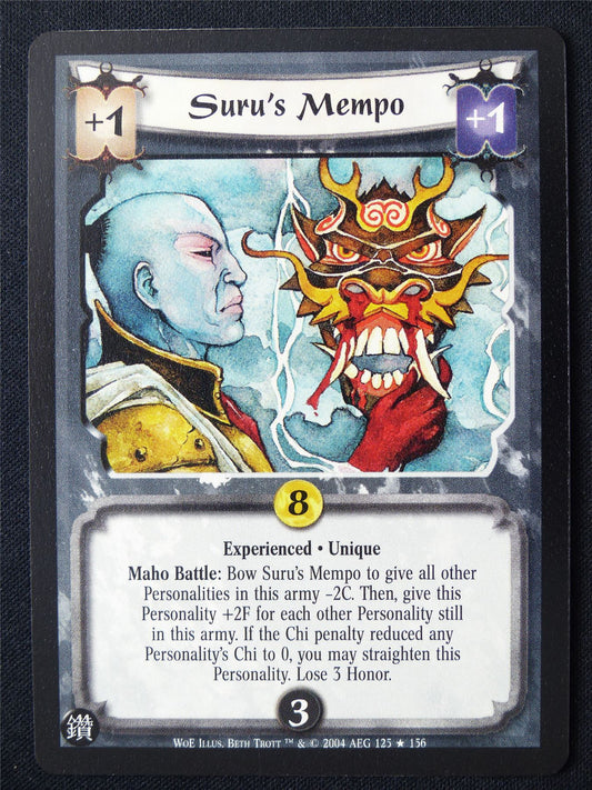 Suru's Mempo - WoE - Legend of the Five Rings L5R Card #UR