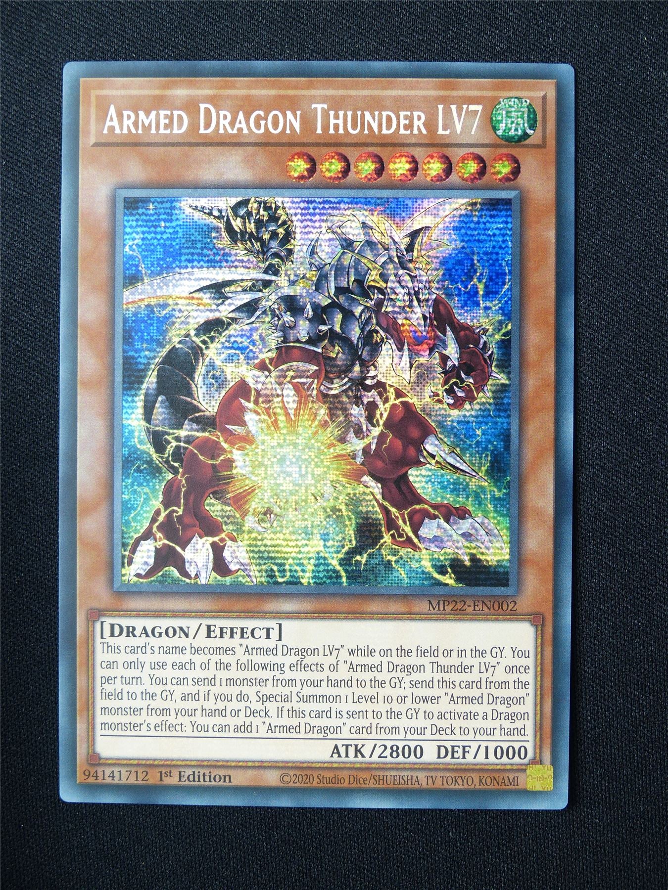 Armed Dragon Thunder LV7 MP22 Secret Rare - 1st ed Yugioh Card #5S5