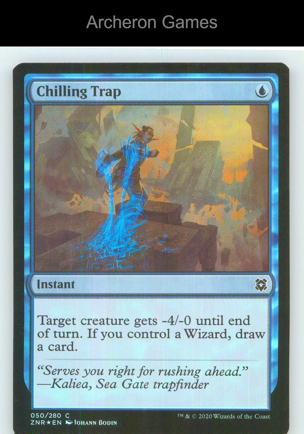 Chilling Trap ZNR 50 C MTG Card NM/EX+ Foil
