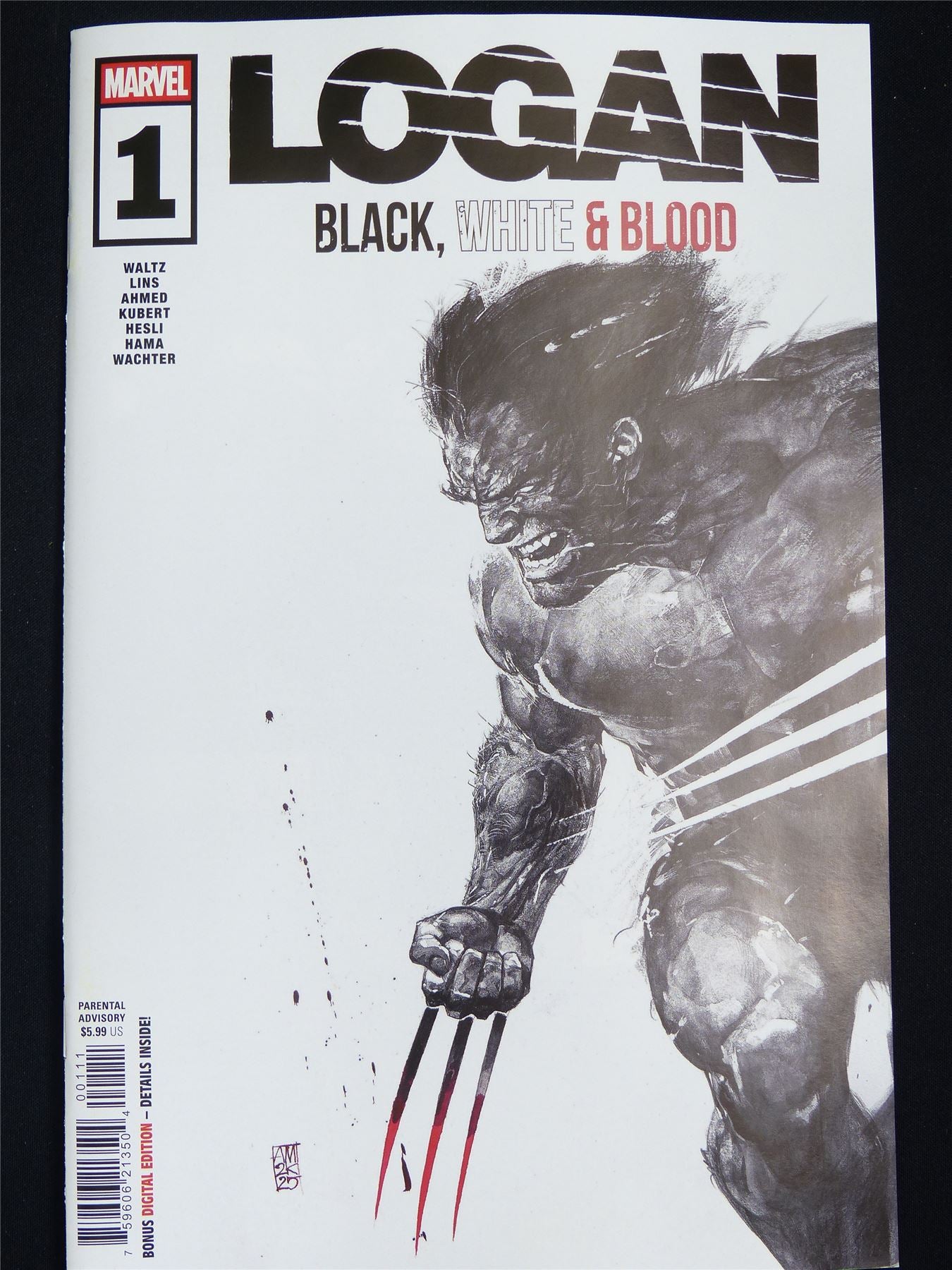 LOGAN: Black White & Blood #1 - Mar 2026 Marvel Comic #16Q