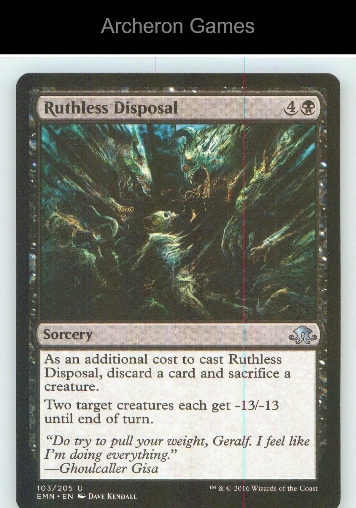 Ruthless Disposal EMN 103 UC MTG Card NM/EX+