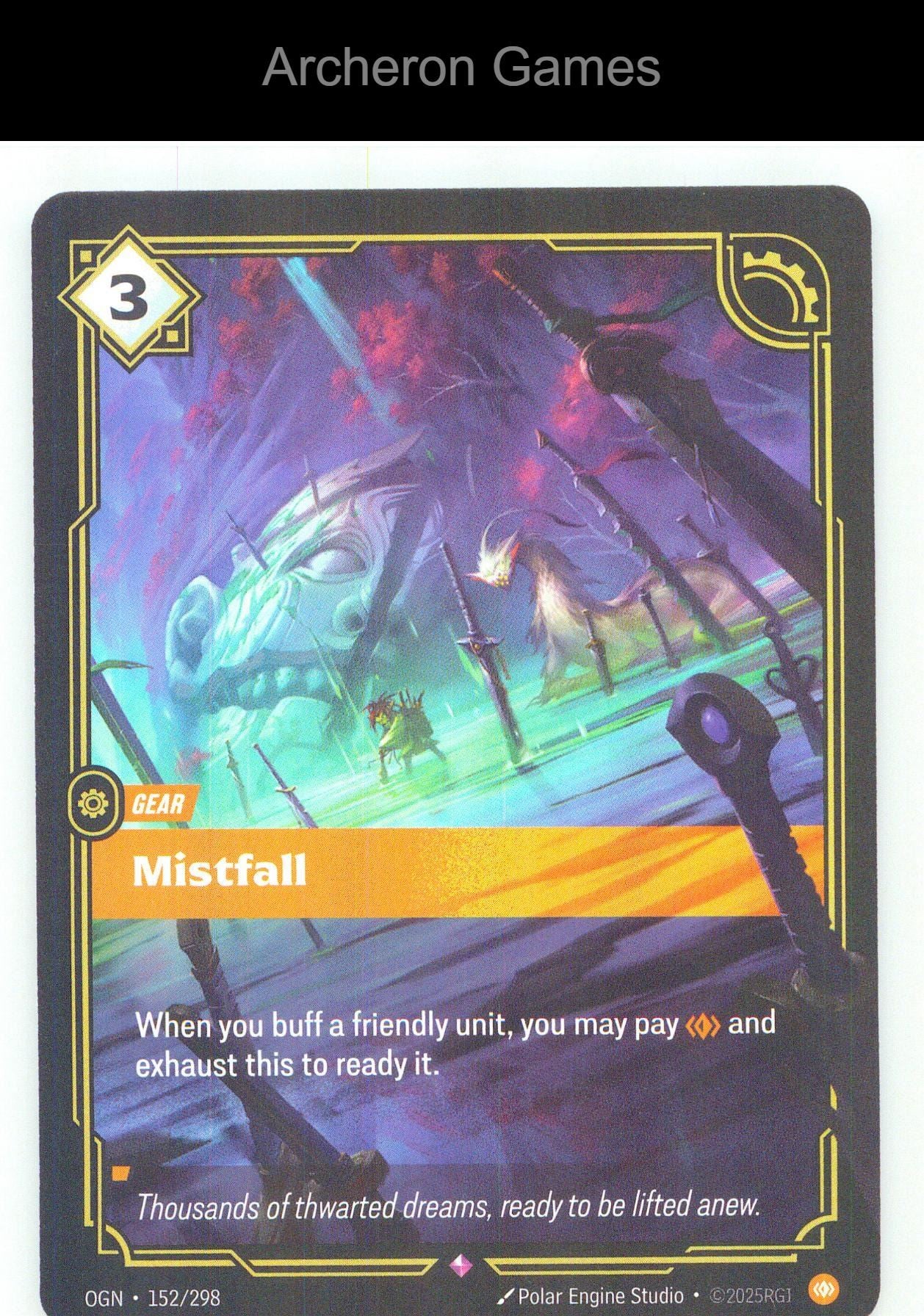 Mistfall OGN 152/298 R Origins Riftbound Card Foil