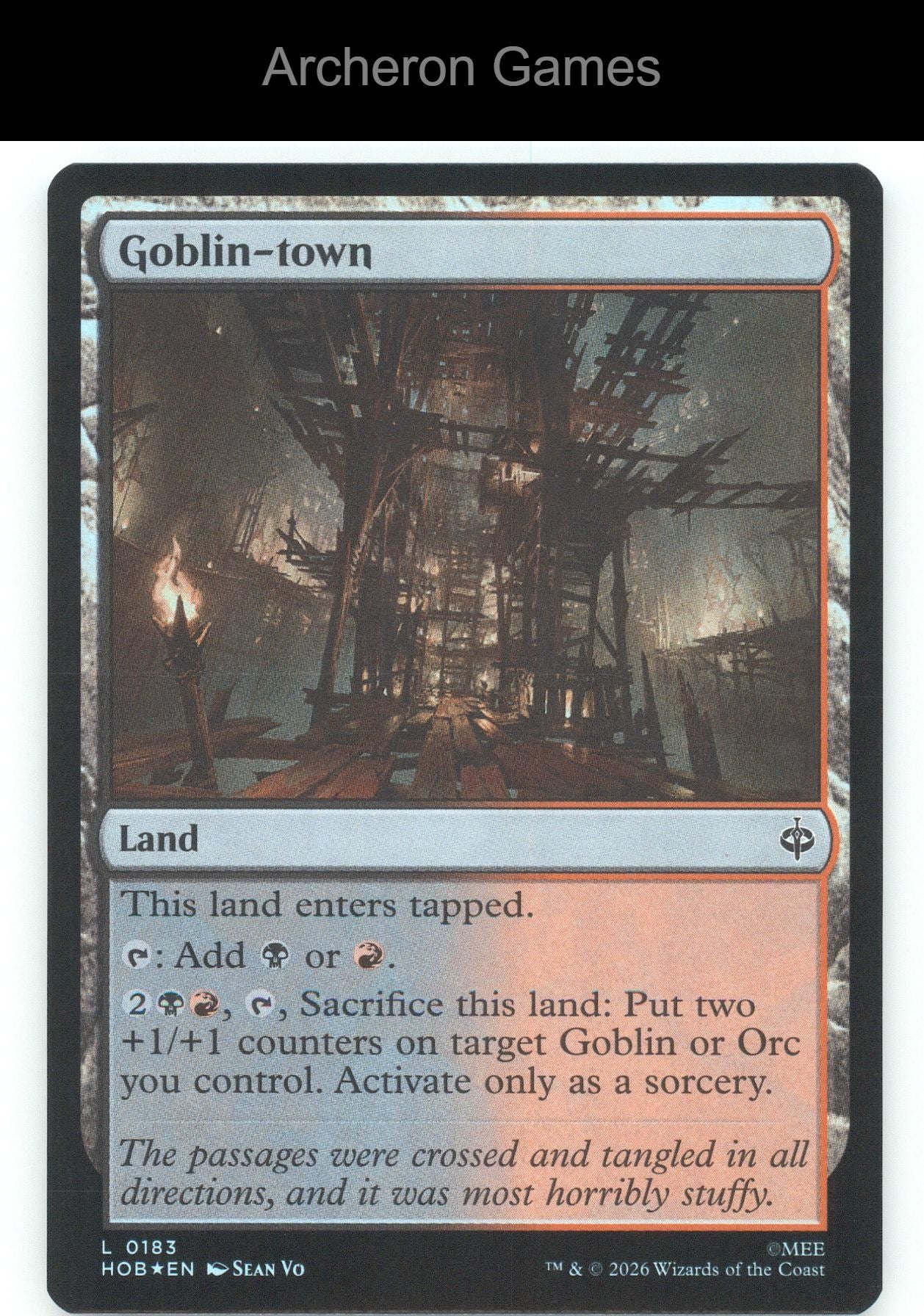 Goblin-town HOB 183 Land MTG Card The Hobbit