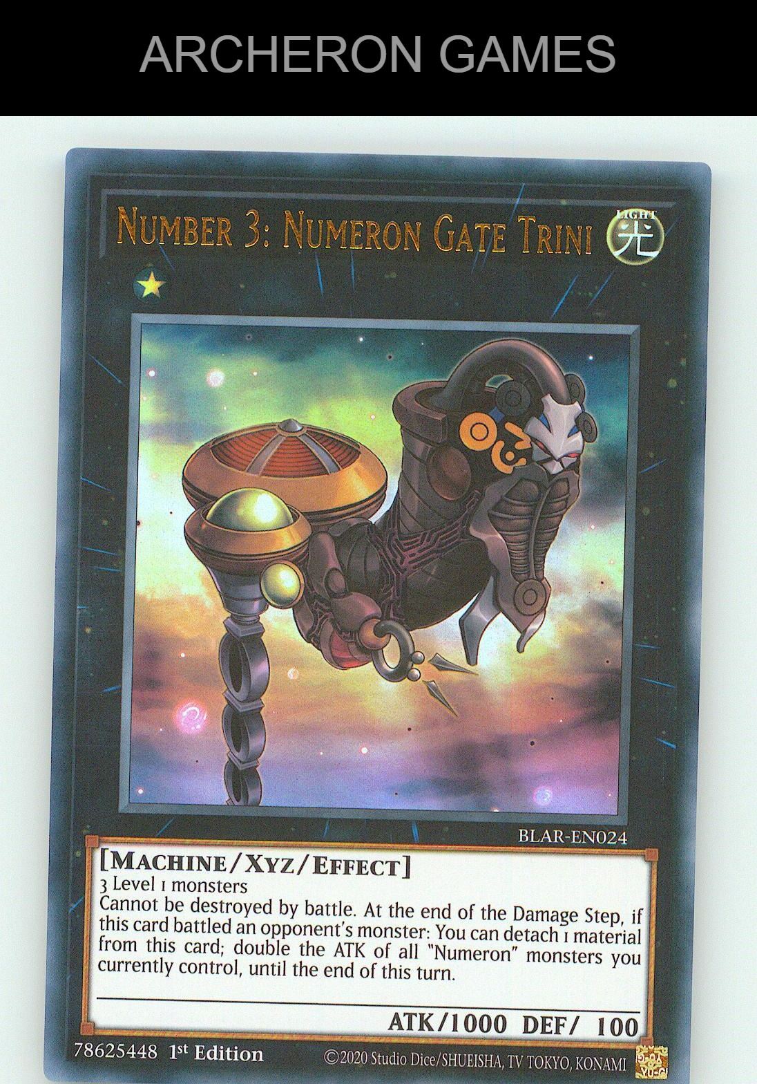 Number 3: Numeron Gate Trini UR YUGIOH Card 1st Edition