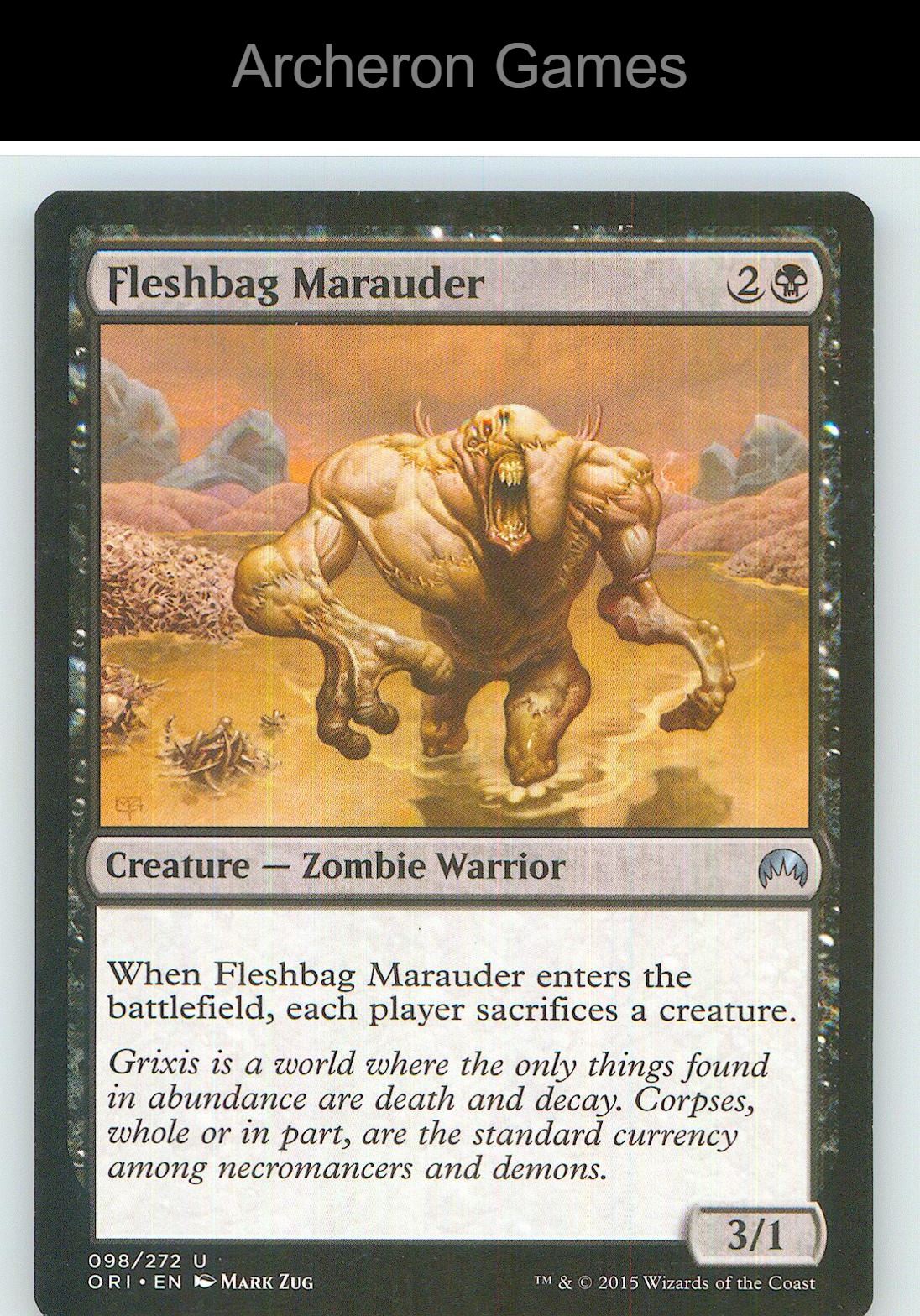 Fleshbag Marauder ORI 98 UC MTG Card NM/EX+