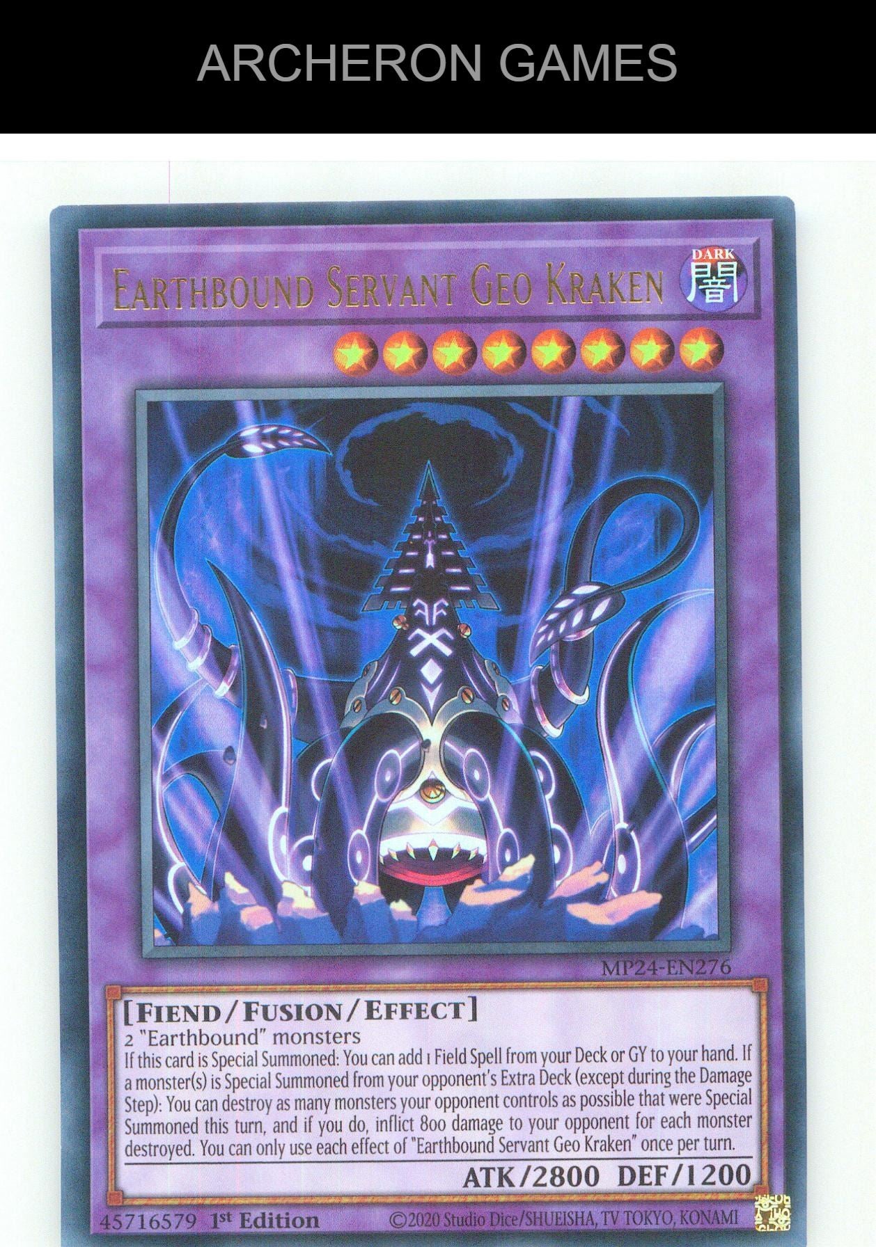 Earthbound Servant Geo Kraken UR YUGIOH Card 1st Edition