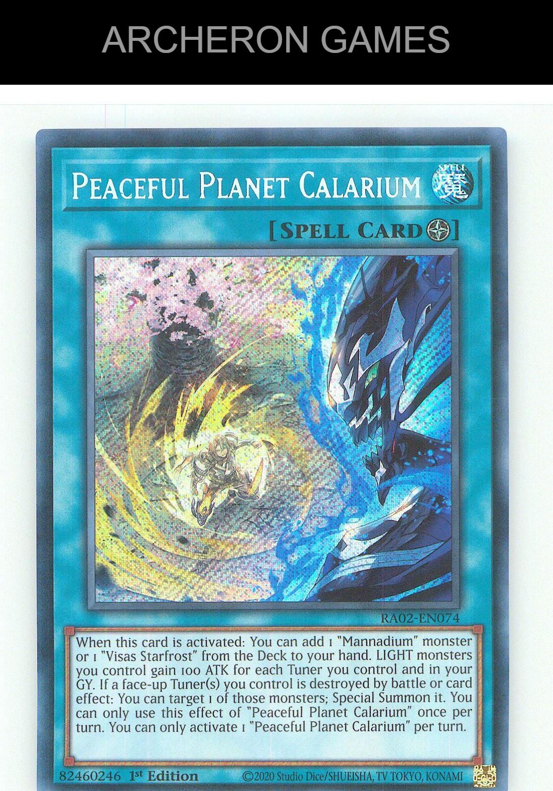 Peaceful Planet Calarium (Secret Rare) SEC YUGIOH Card 1st Edition