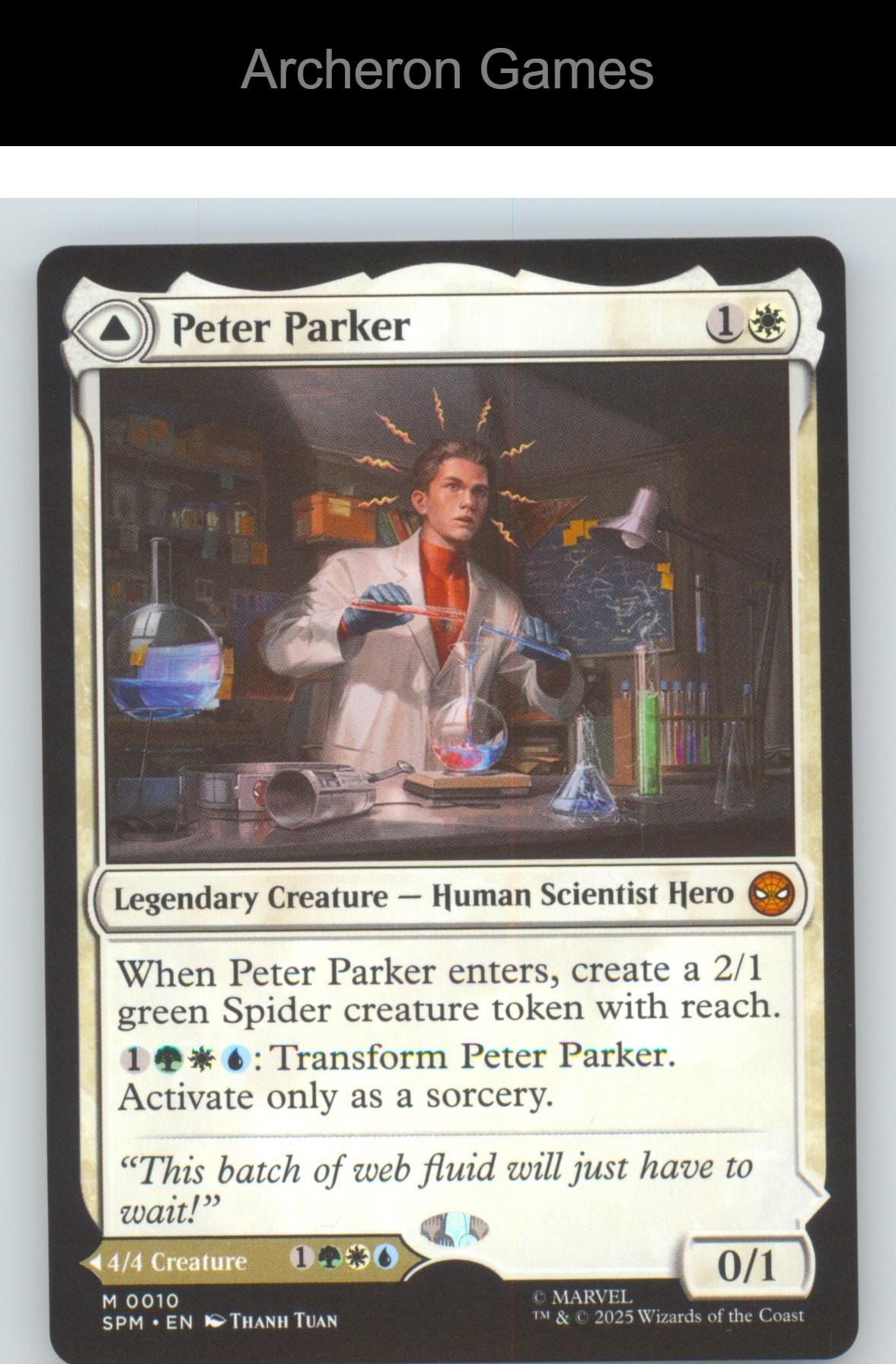 Peter Parker SPM 10 Mythic MTG Card Marvel's Spider-Man