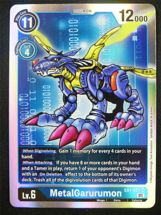 MetalGarurumon EX1-021 SR Foil - Digimon Card #3Z7