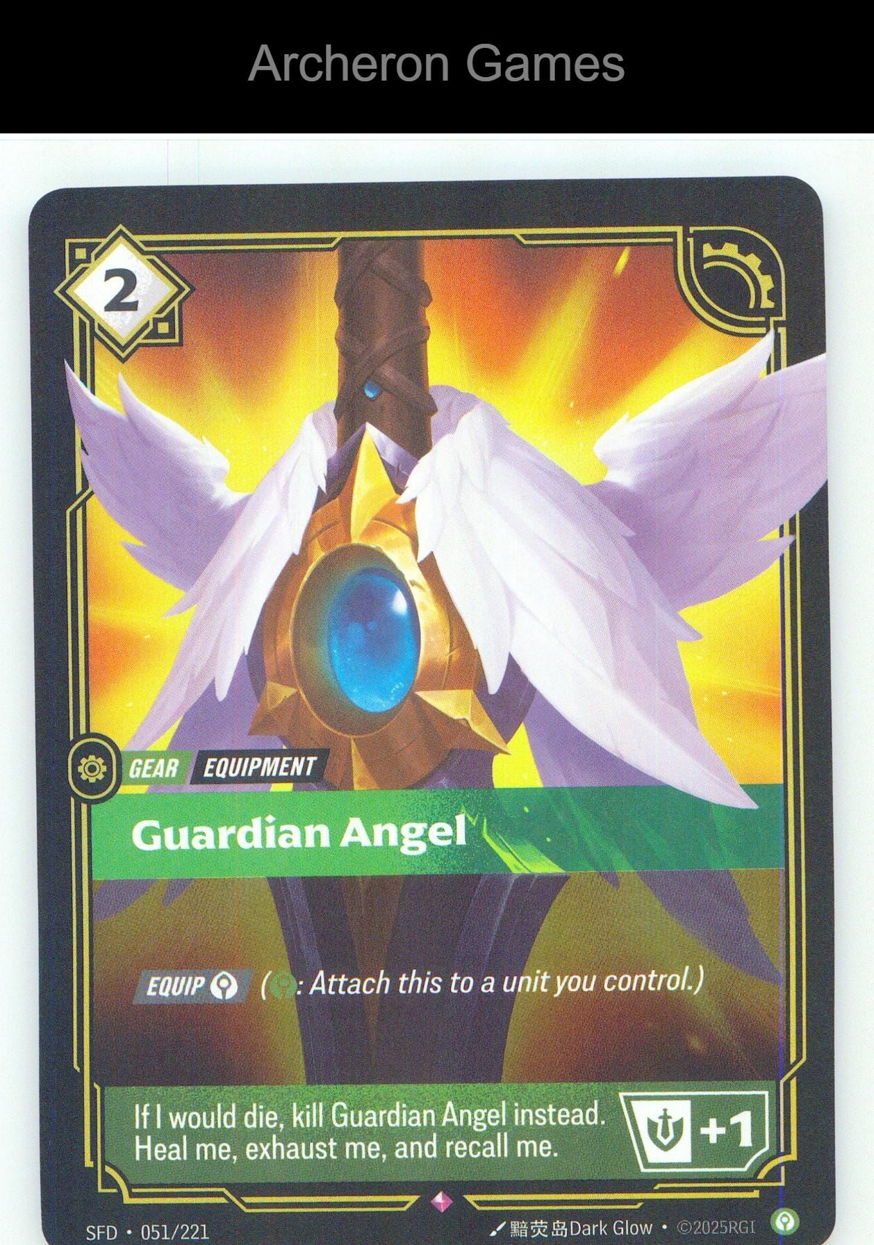 Guardian Angel SFD 051/221 R Spiritforged Riftbound Card Foil