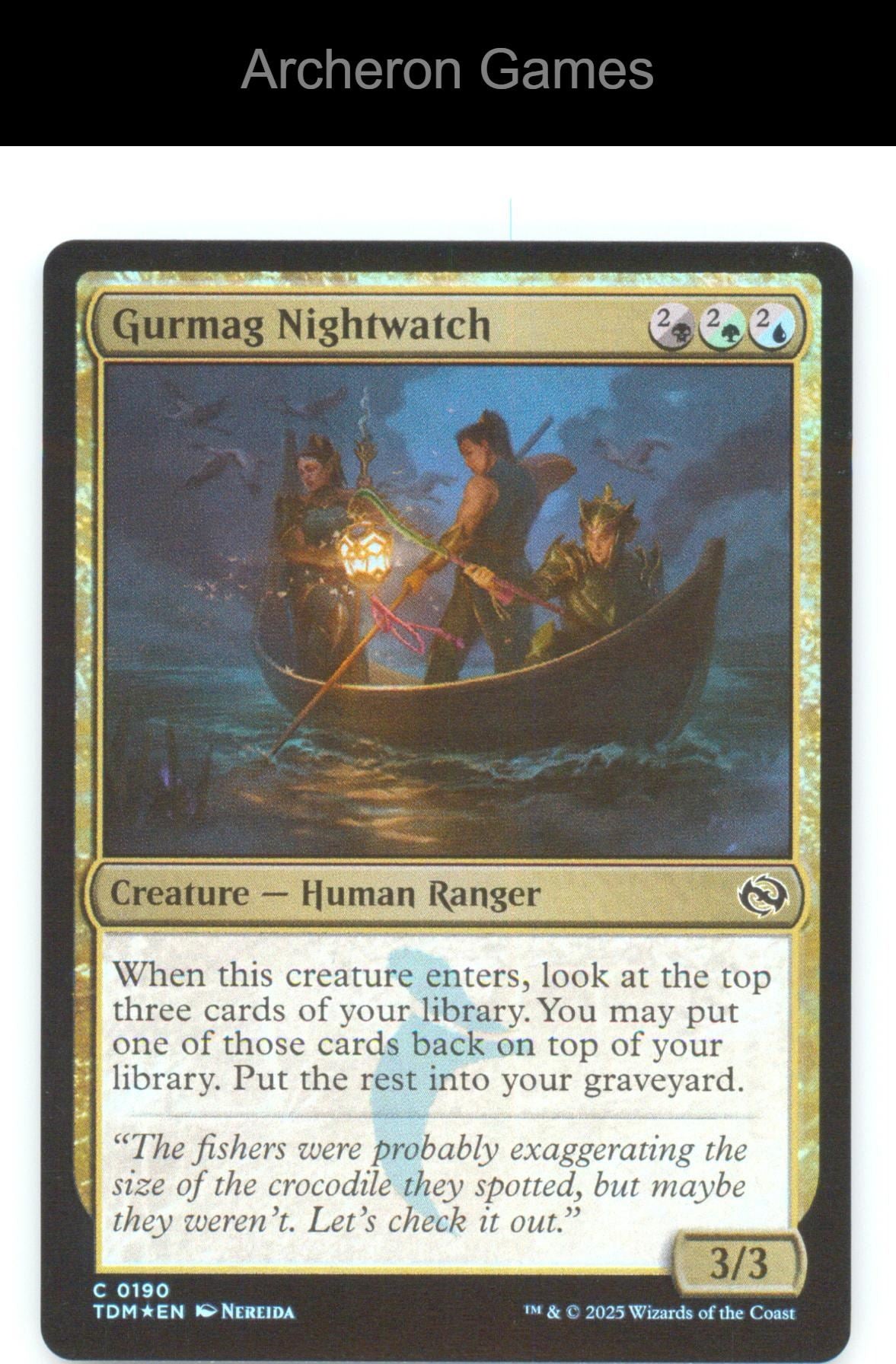 Gurmag Nightwatch TDM 190 C MTG Card Tarkir: Dragonstorm Foil