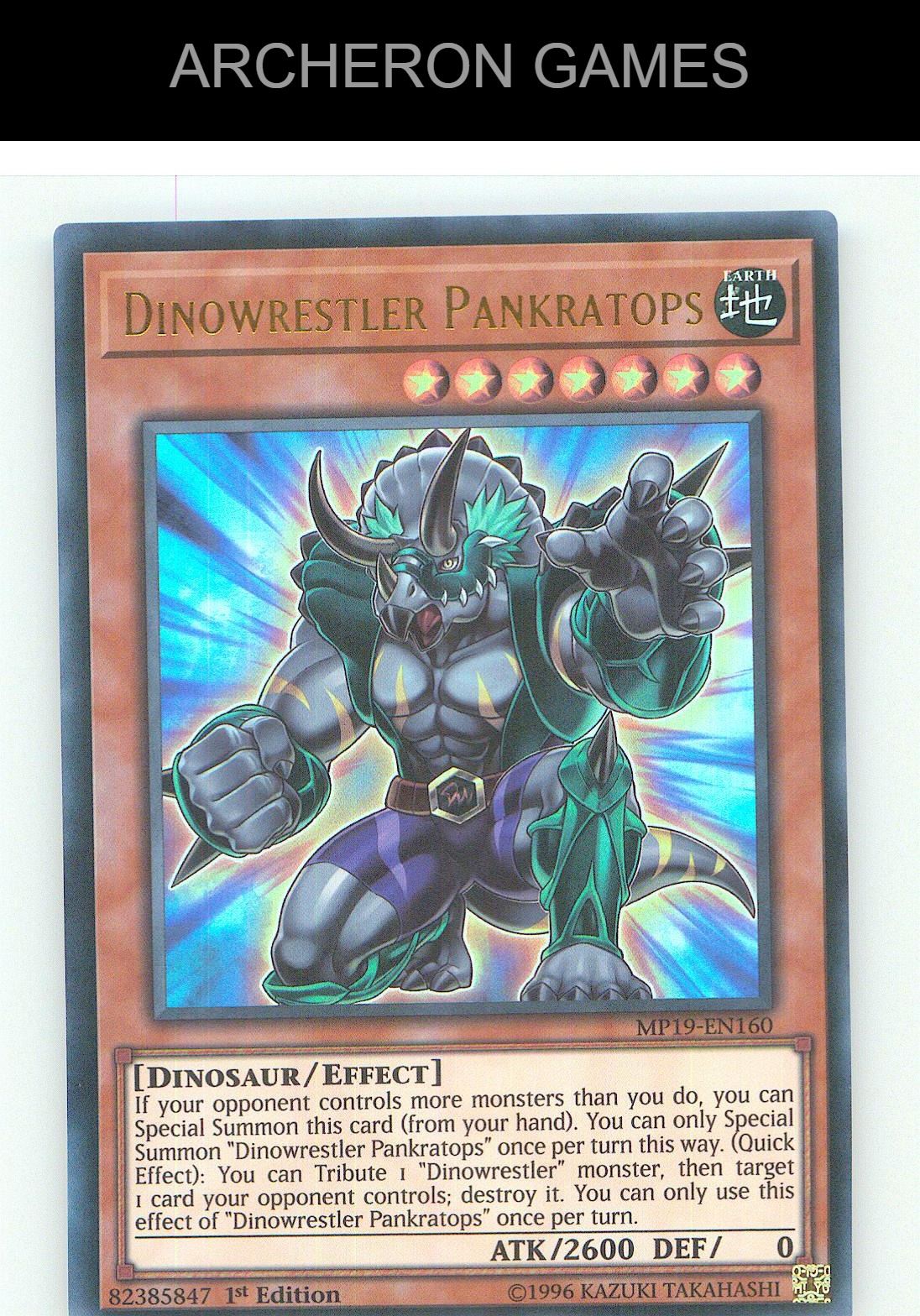 Dinowrestler Pankratops Ultra Rare YUGIOH Card Unlimited