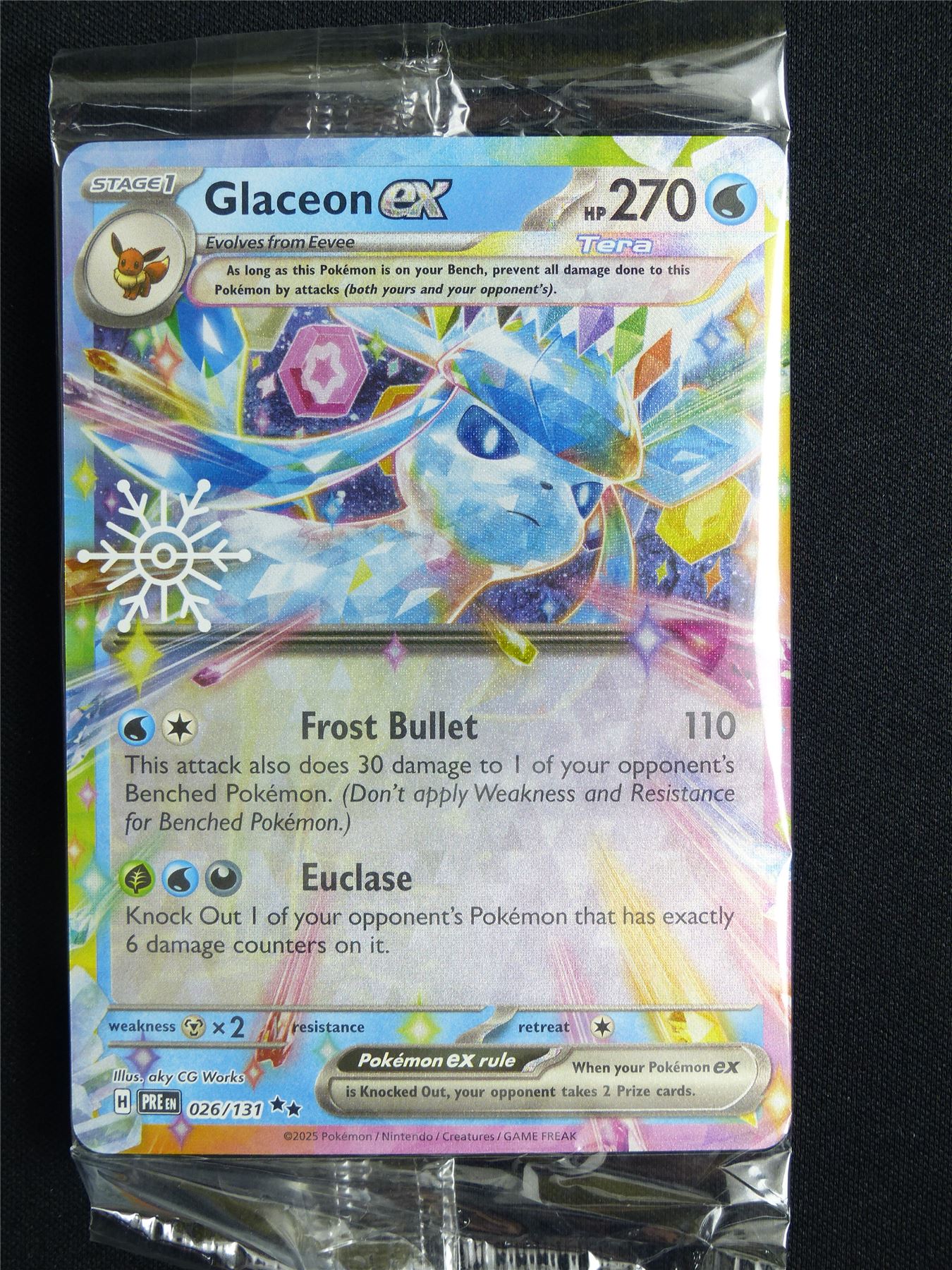 Glaceon Ex 026/131 Holo sealed - 2025 Holiday Calendar Promo - Pokemon Card #3D1 Glaceon Ex 026/131 Holo sealed - 2025 Holiday Calendar Promo - Pokemon Card #3D1