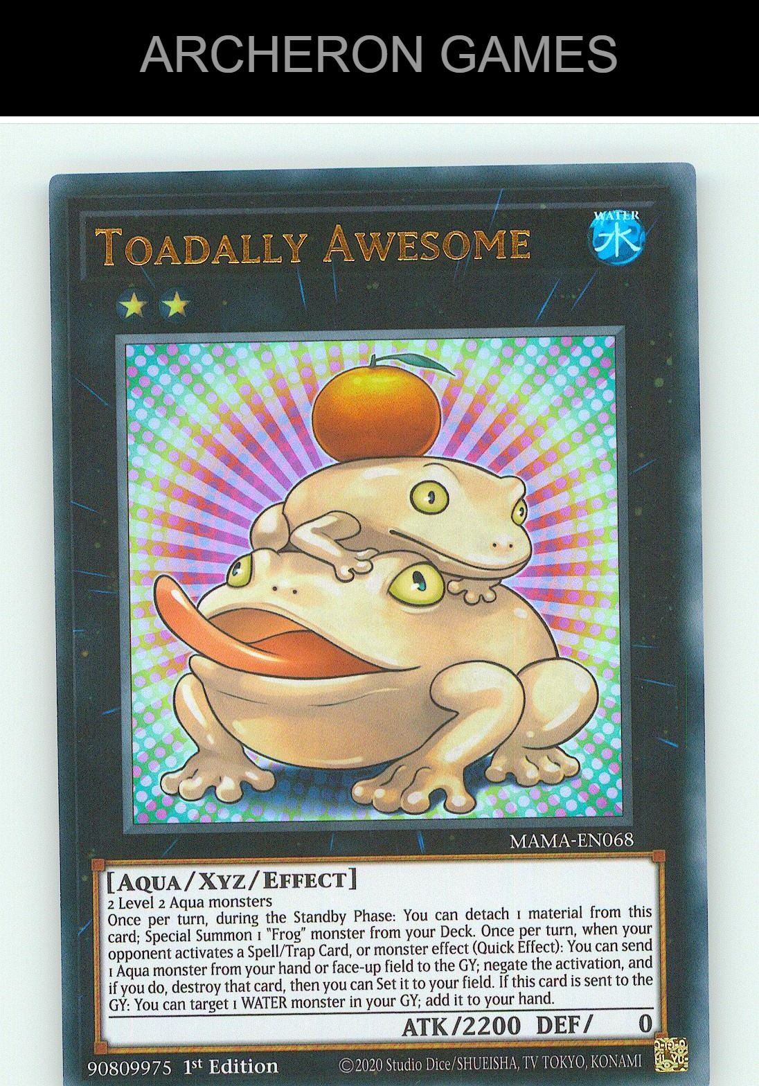 Toadally Awesome UR YUGIOH Card 1st Edition