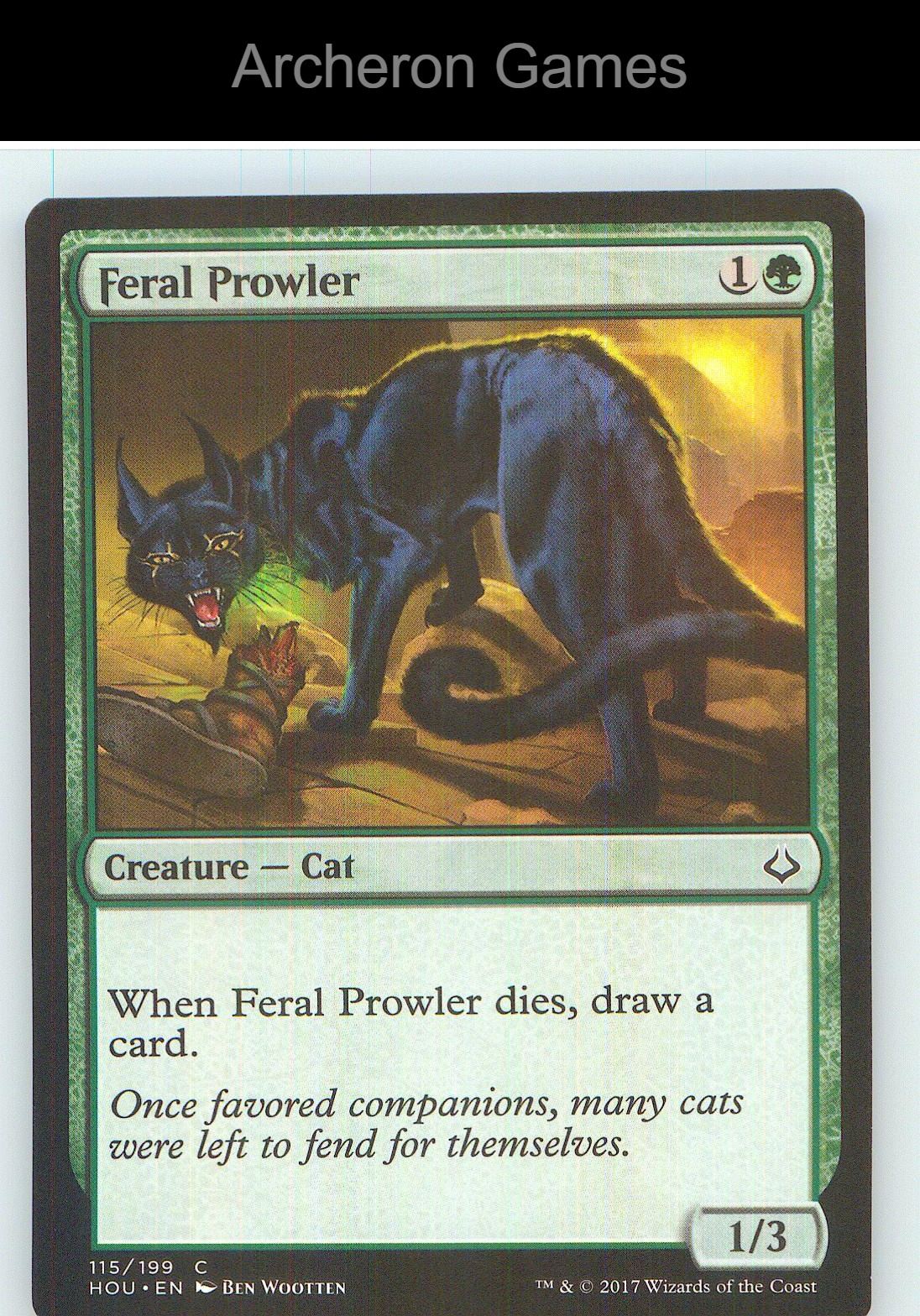 Feral Prowler HOU 115 C MTG Card NM/EX+