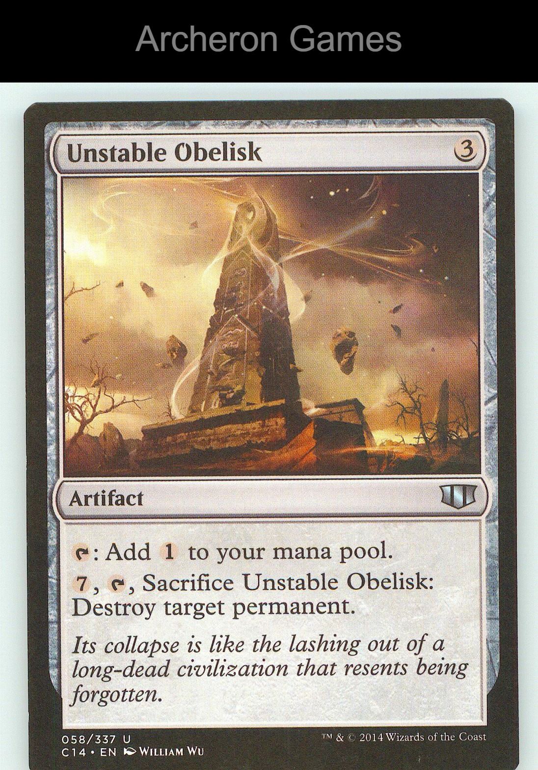 Unstable Obelisk C14 58 UC MTG Card NM/EX+