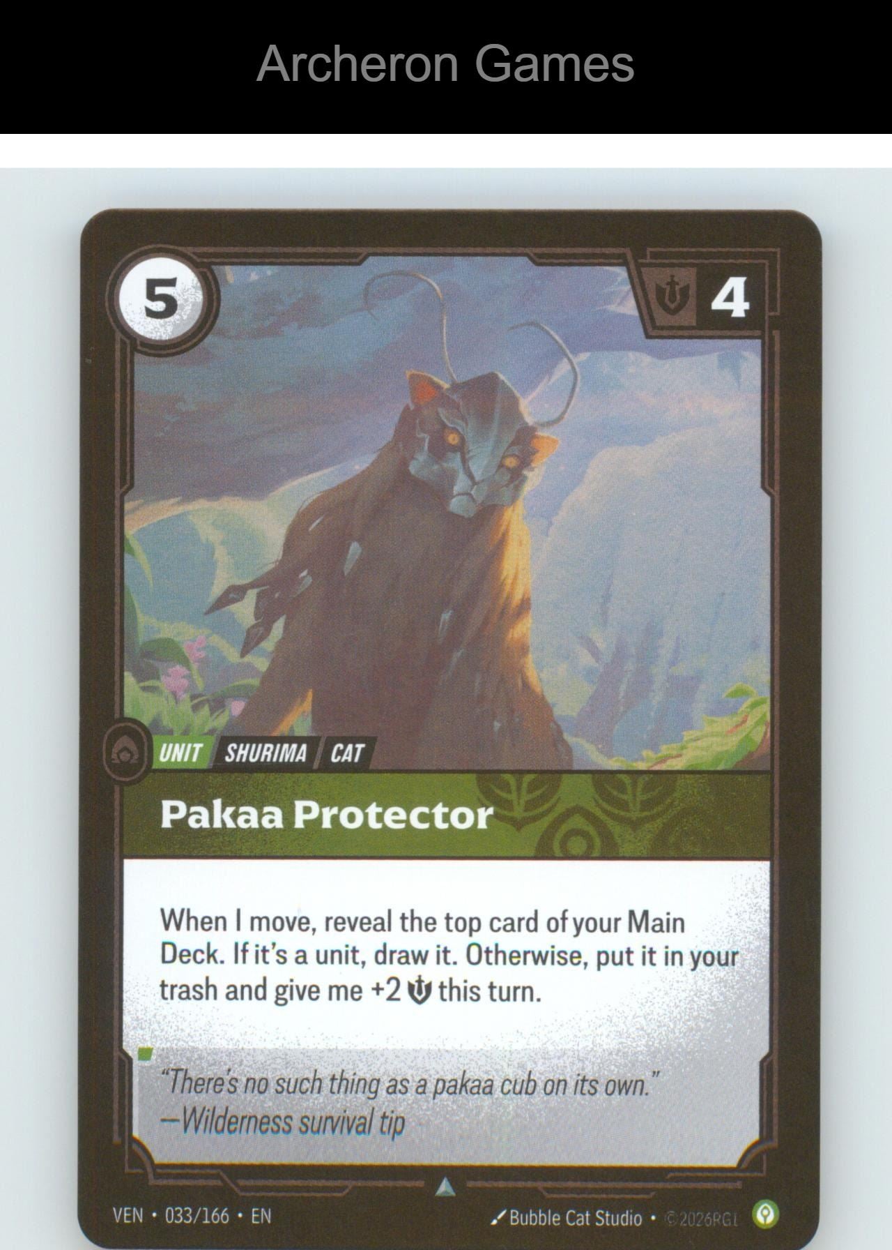 Pakaa Protector VEN 033/166 UC Vendetta Riftbound Card Foil