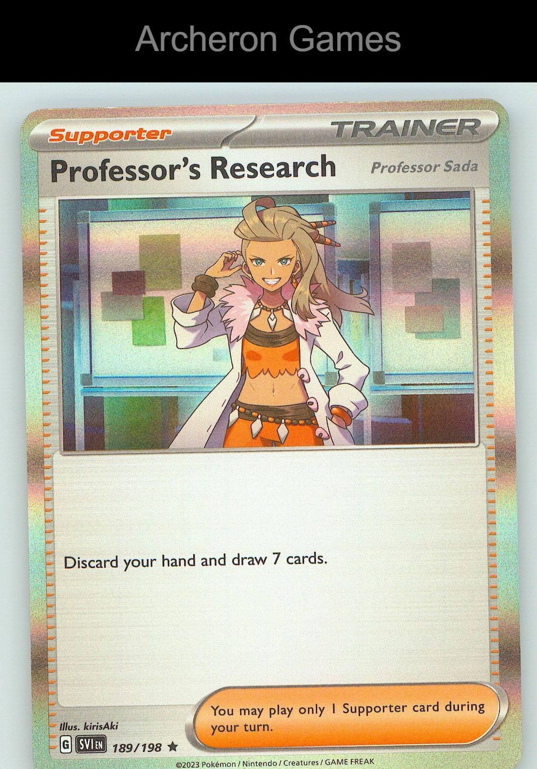 Pokemon Card Professor's Research PR 189/198 R Deck Exclusives