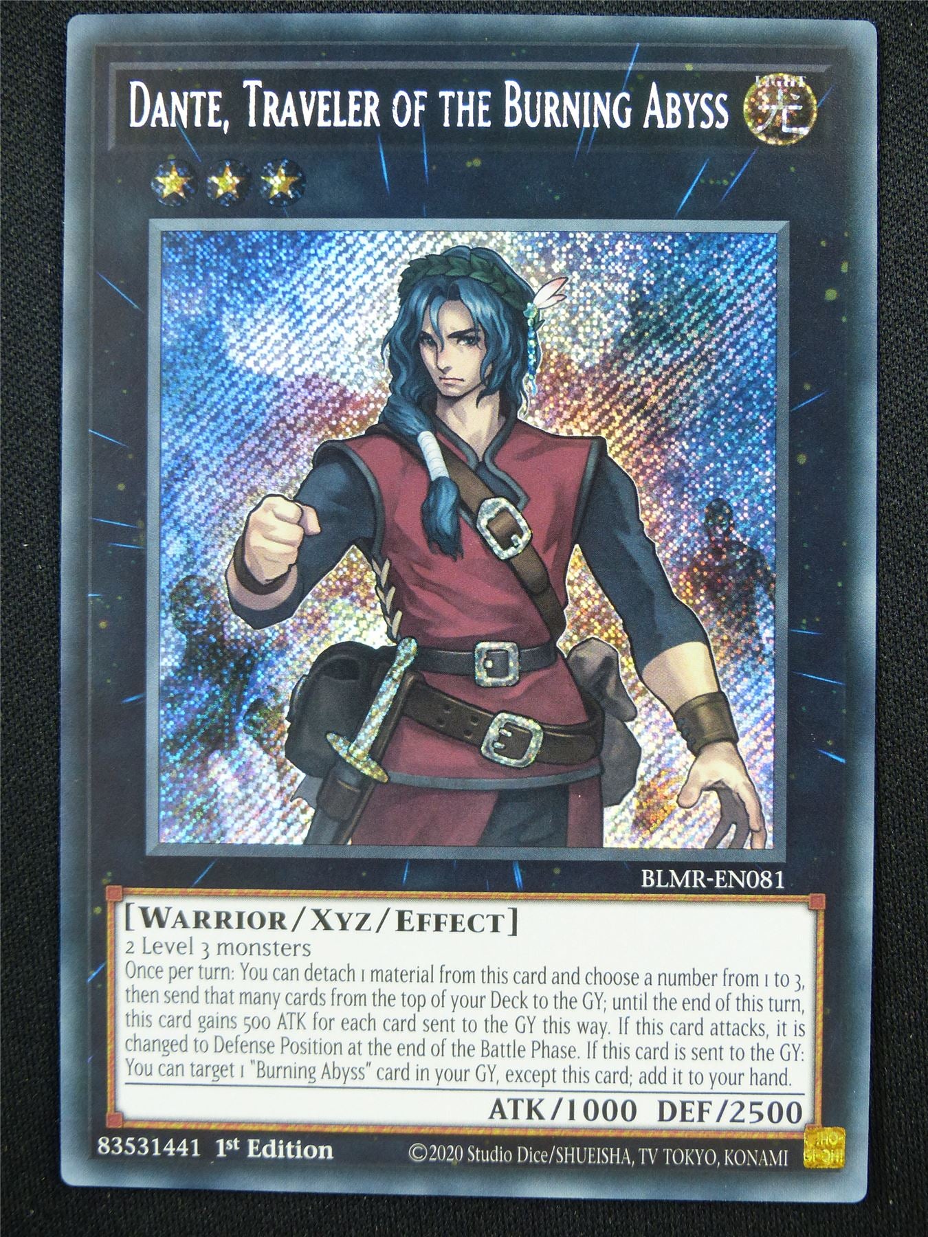 yugioh burning abyss cards Dante Traveler of the Burning Abyss BLMR Secret Rare