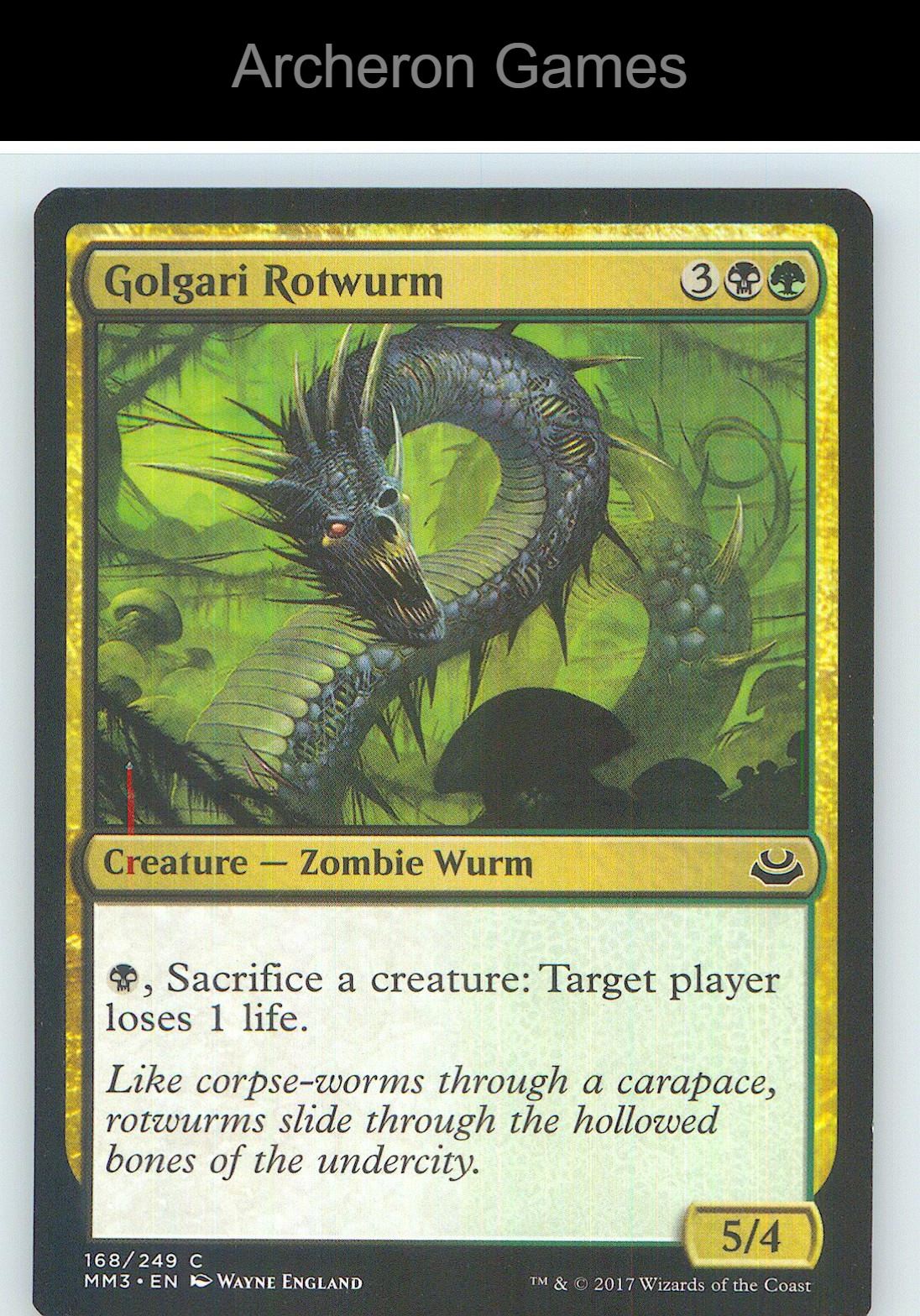 Golgari Rotwurm MM3 168 C MTG Card NM/EX+