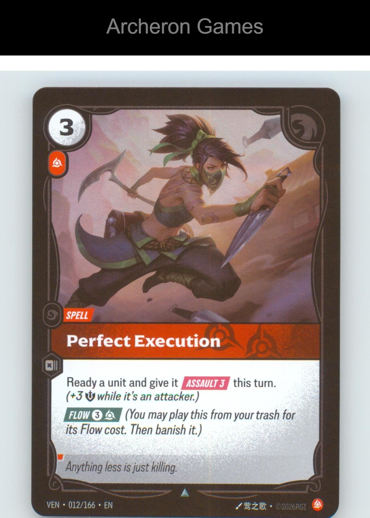 Perfect Execution VEN 012/166 UC Vendetta Riftbound Card Foil