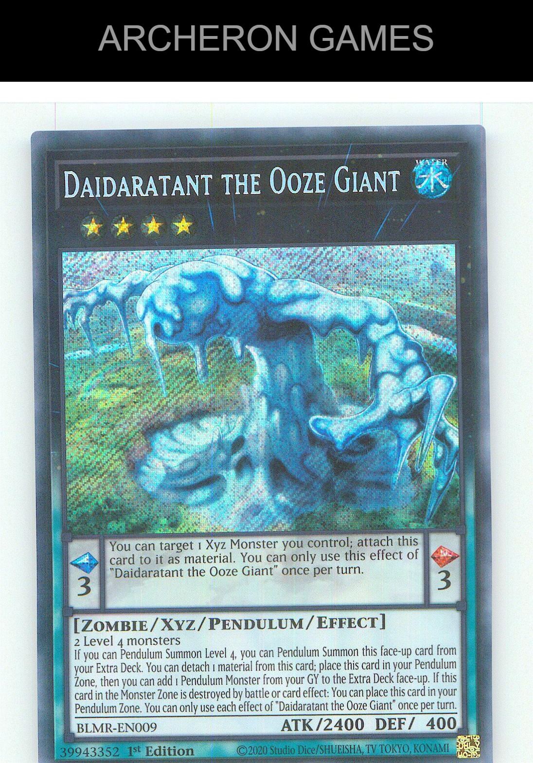Daidaratant the Ooze Giant SEC YUGIOH Card 1st Edition