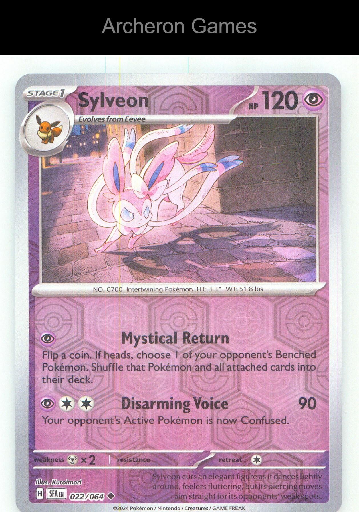 Pokemon Card Sylveon SFA 022/064 UC Shrouded Fable Reverse Holo