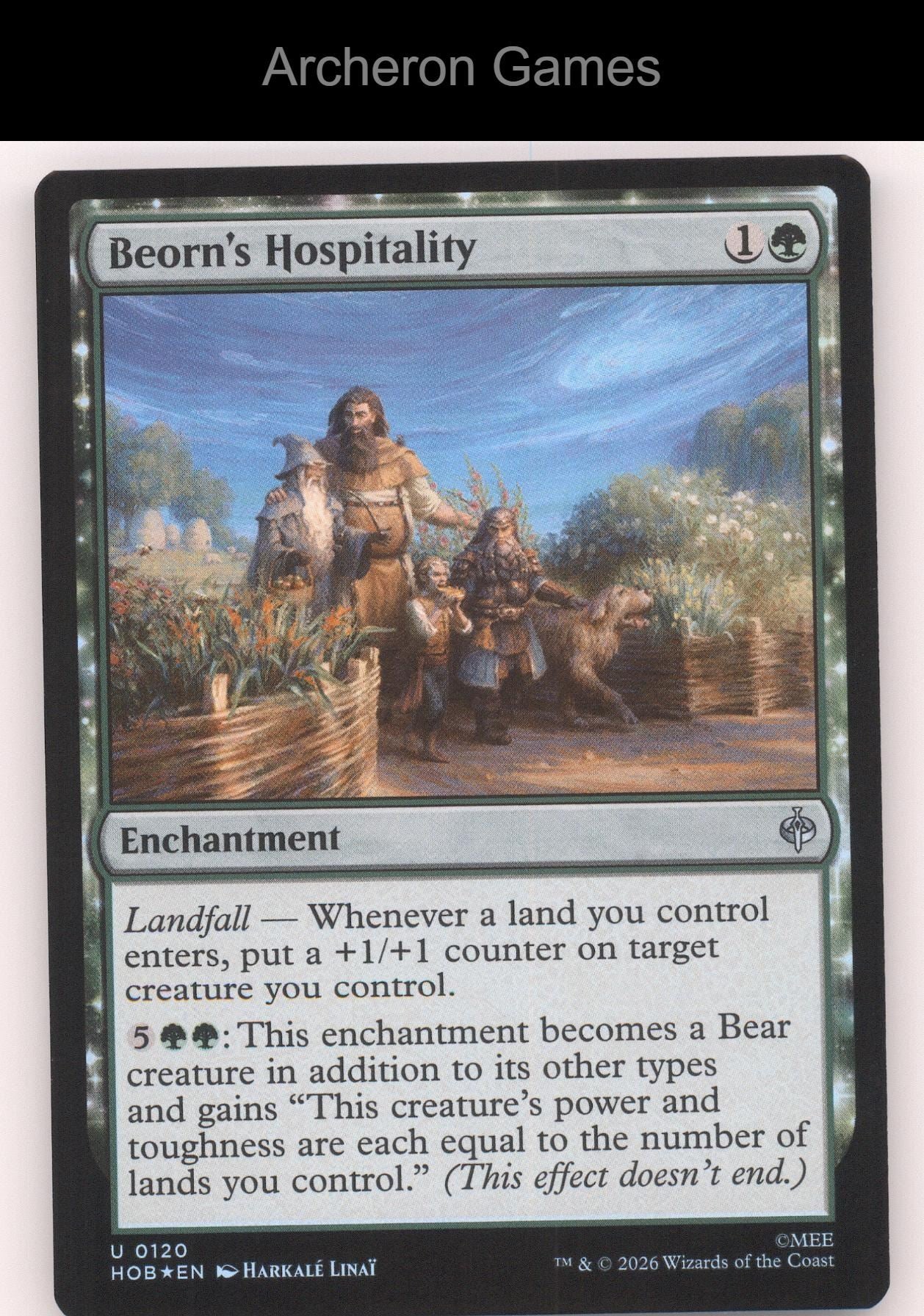 Beorn's Hospitality HOB 120 UC MTG Card The Hobbit