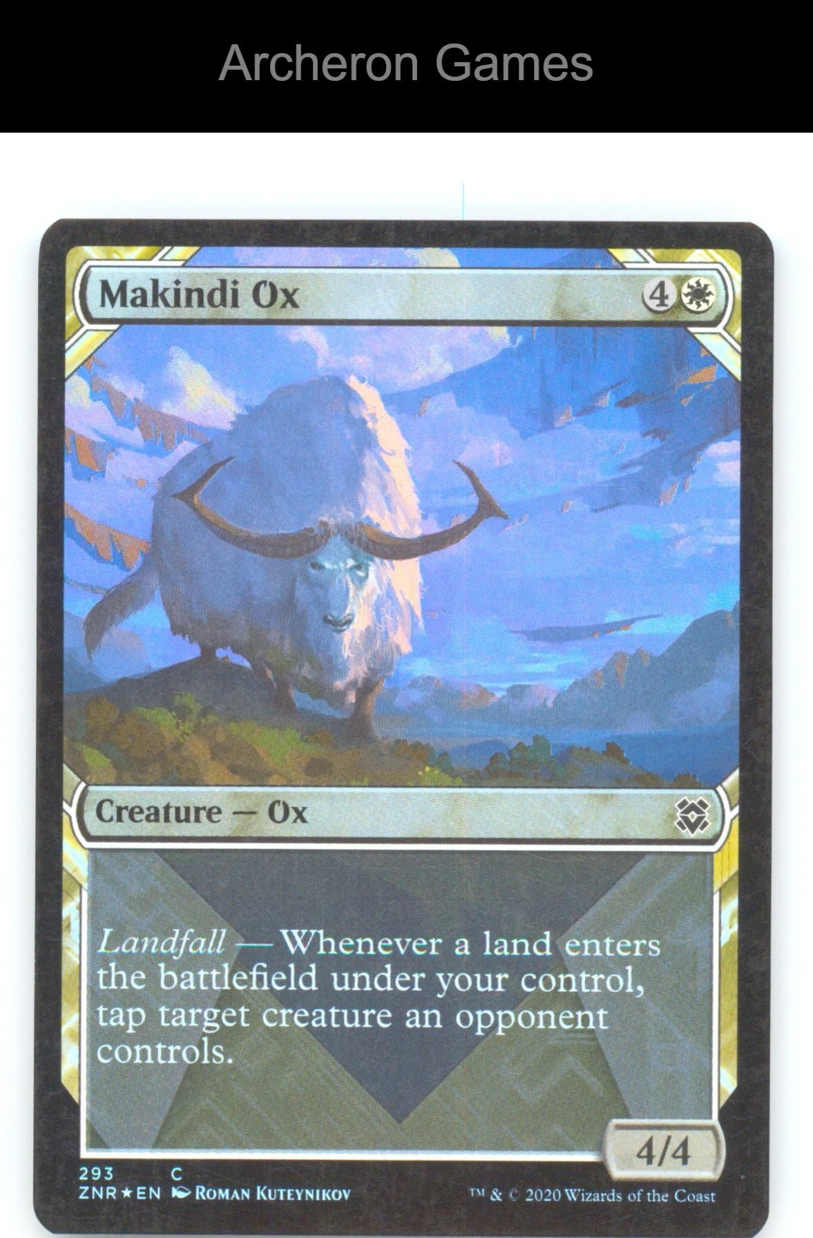 Makindi Ox (Showcase) ZNR 293 C MTG Card Zendikar Rising Foil