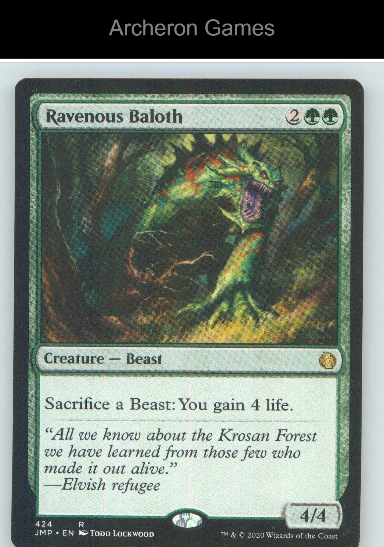 Ravenous Baloth JMP 424 R MTG Card NM/EX+