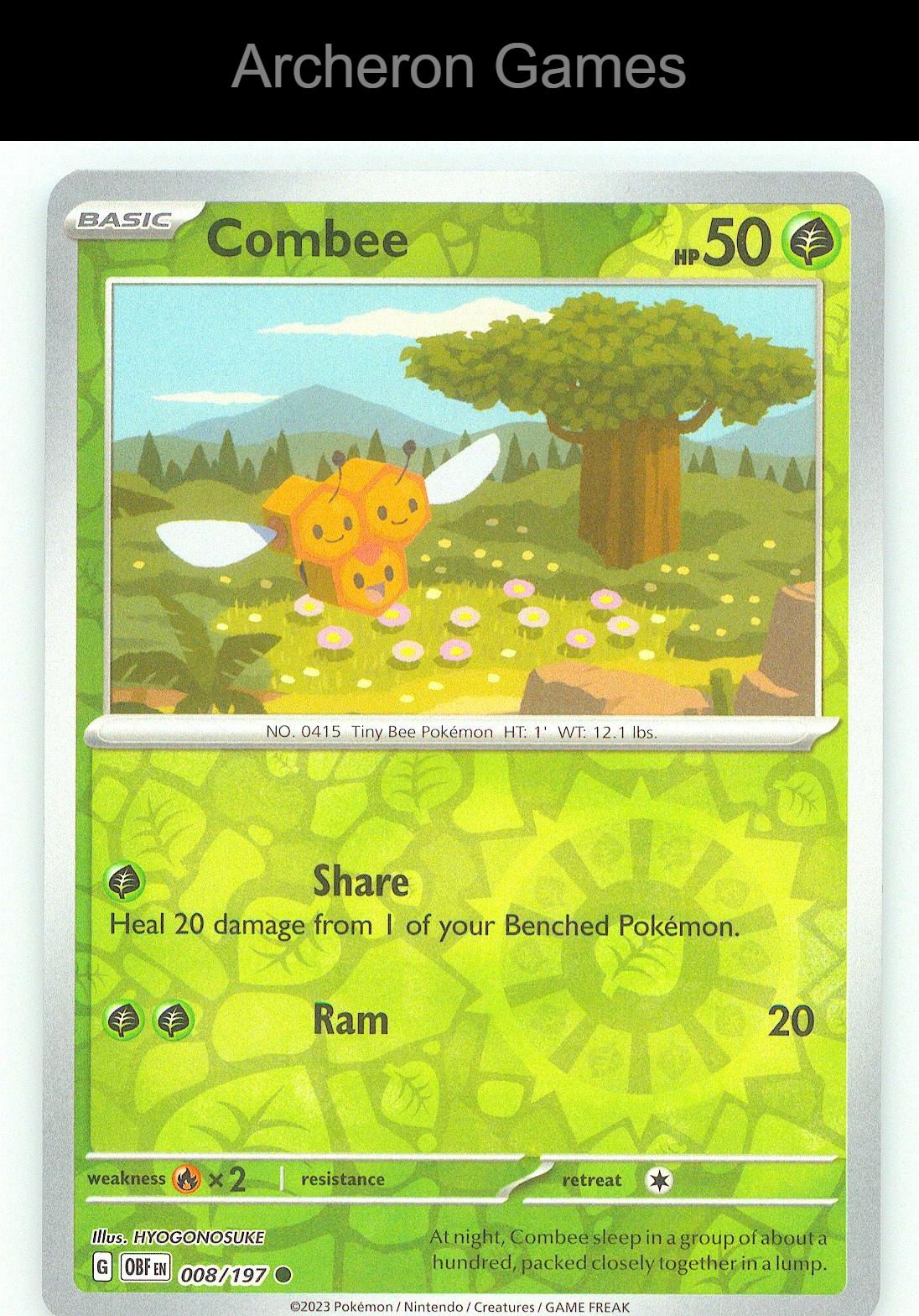 Pokemon Card Combee OBF 008/197 C Obsidian Flames Reverse Holo