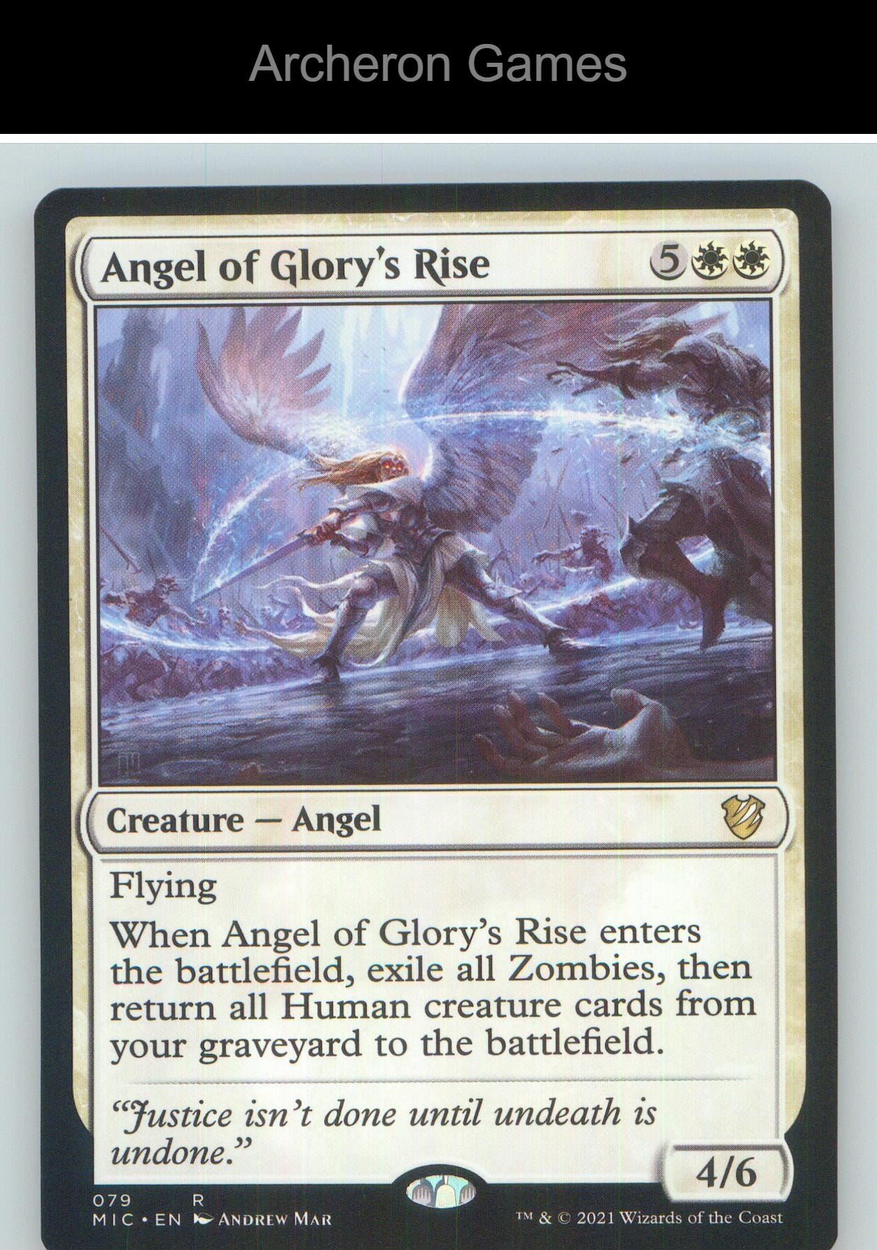 Angel of Glory's Rise MIC 79 R MTG Card NM/EX+