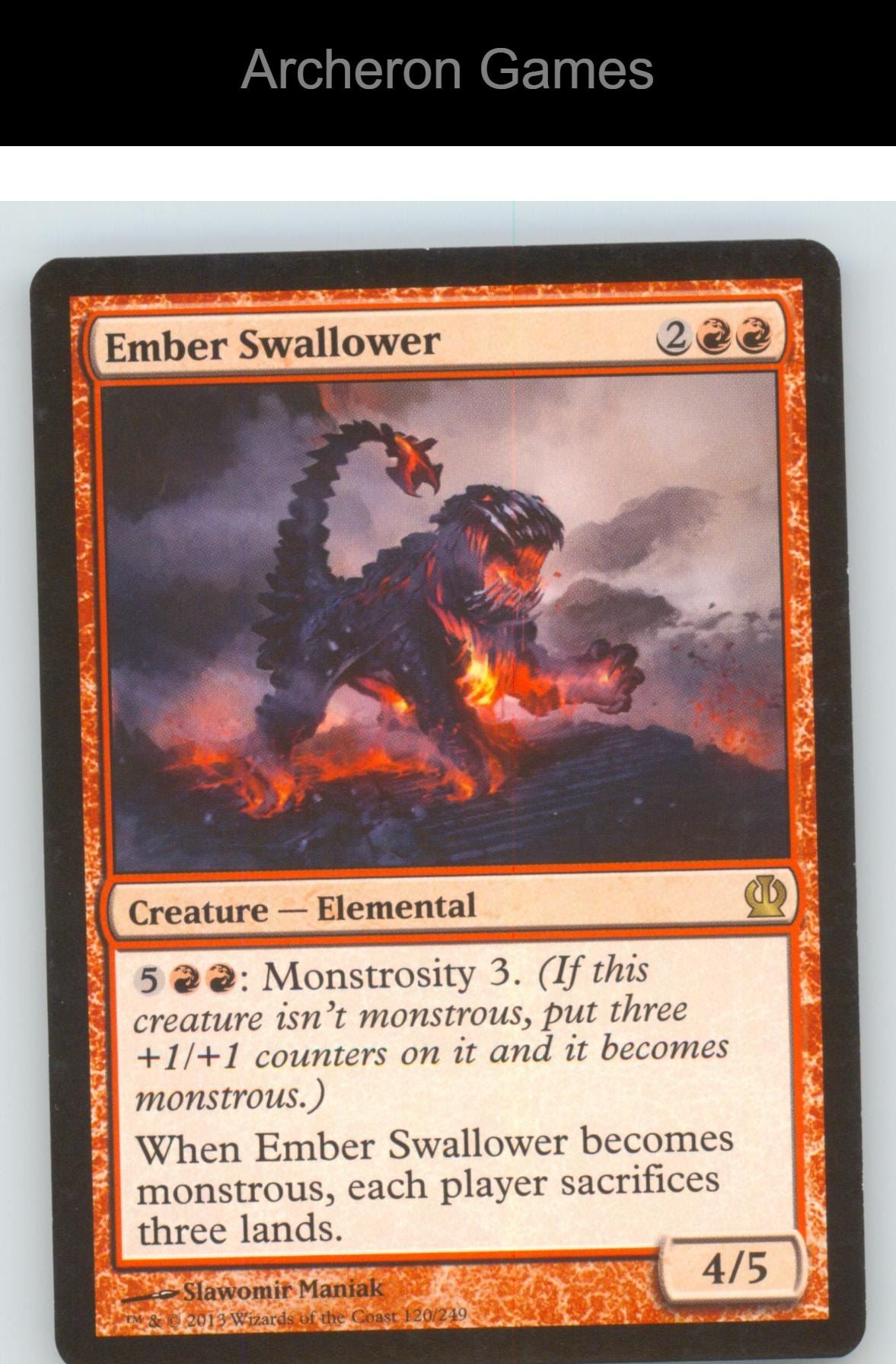 Ember Swallower THS 120 R MTG Card NM/EX+