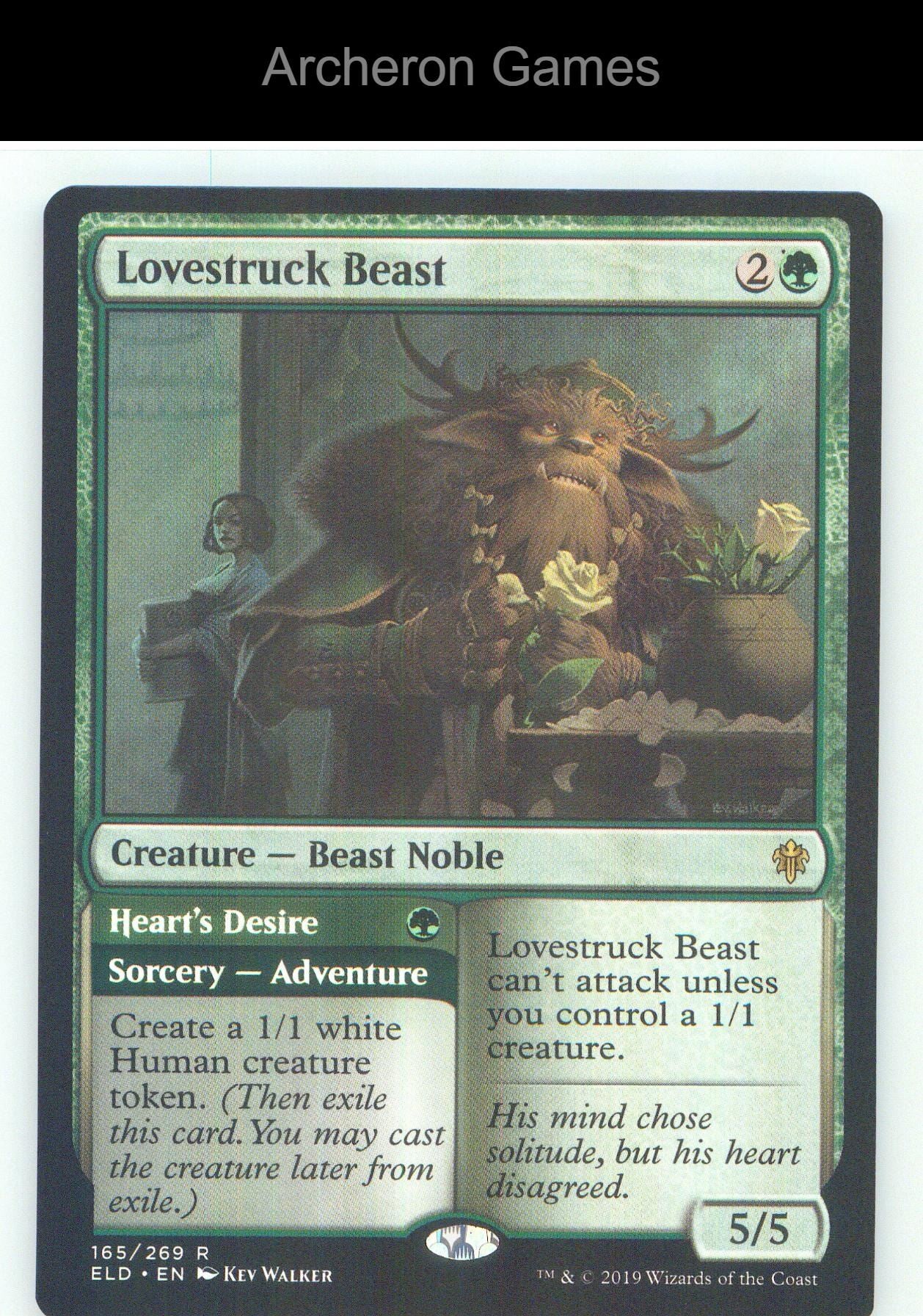 Lovestruck Beast ELD 165 R MTG Card NM/EX+