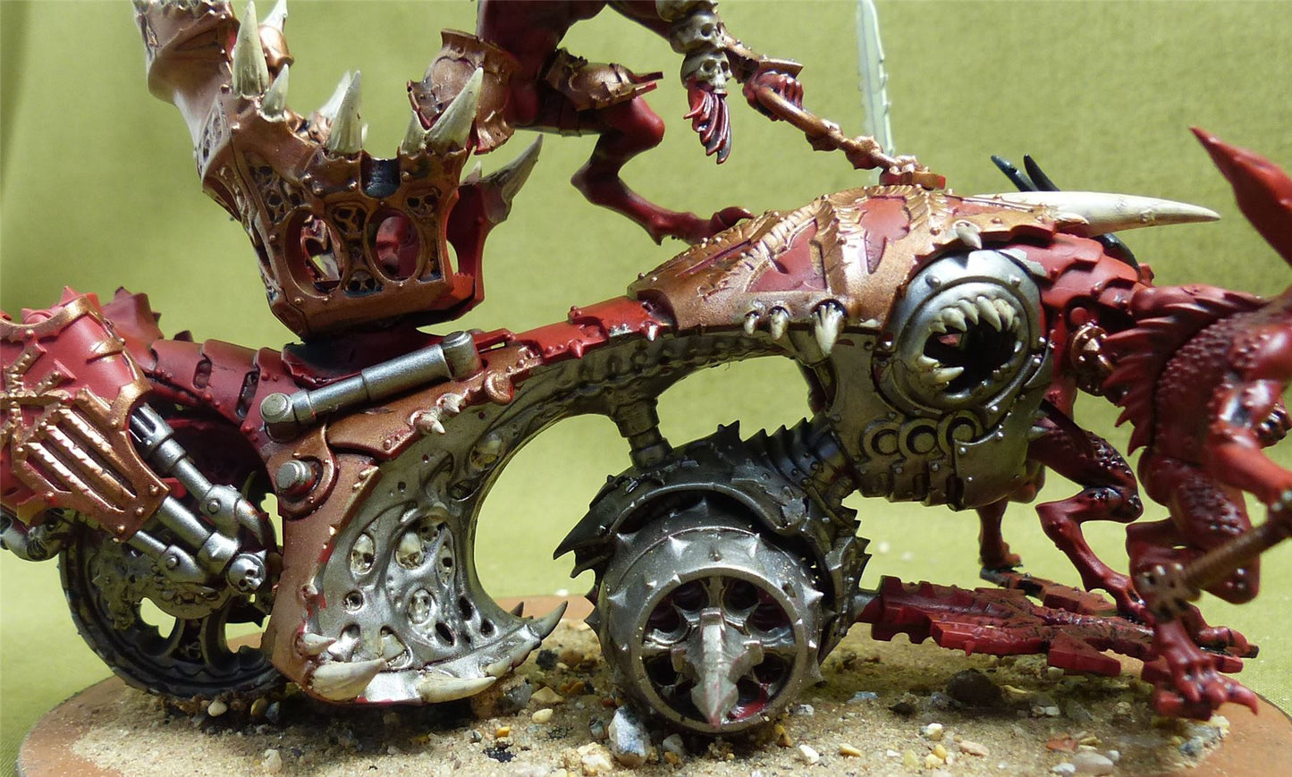 Rendmaster Herald of Khorne on Blood Throne painted - Chaos Daemons - Warhammer 40K #JZ