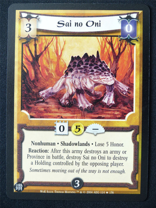 Sai no Oni - WoE - Legend of the Five Rings L5R Card #UU