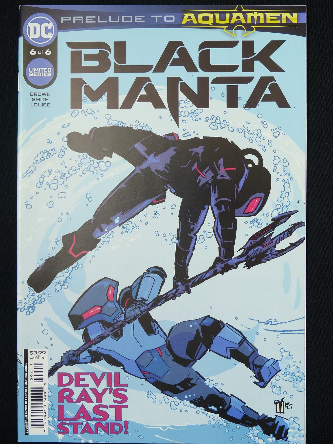 BLACK Manta #6 - B&B DC Comic #7Z9