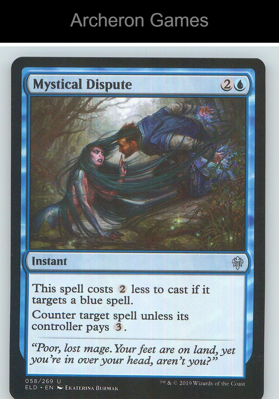Mystical Dispute ELD 58 UC MTG Card NM/EX+