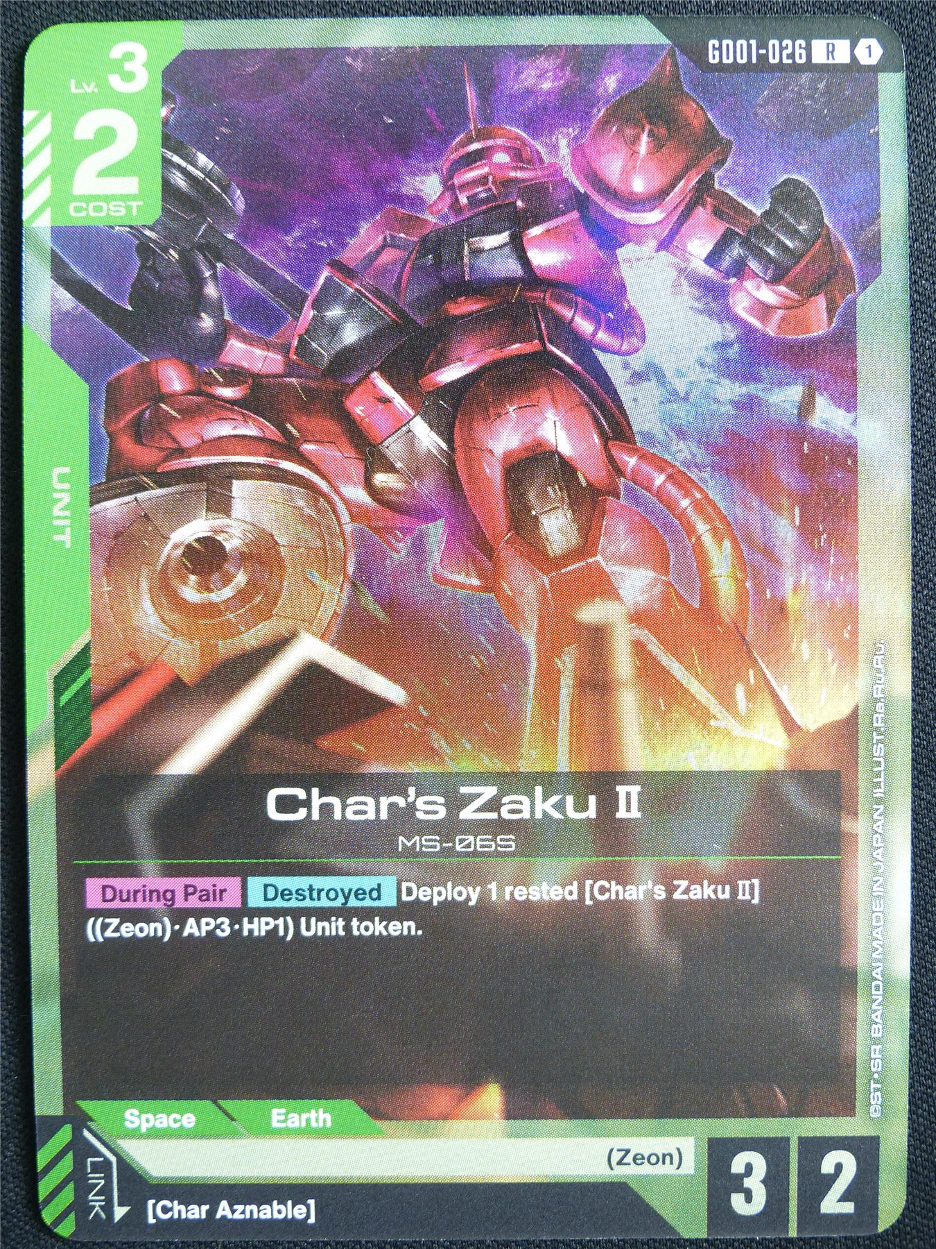 Char's Zaku II GD01-026 R - Gundam Card #5PP