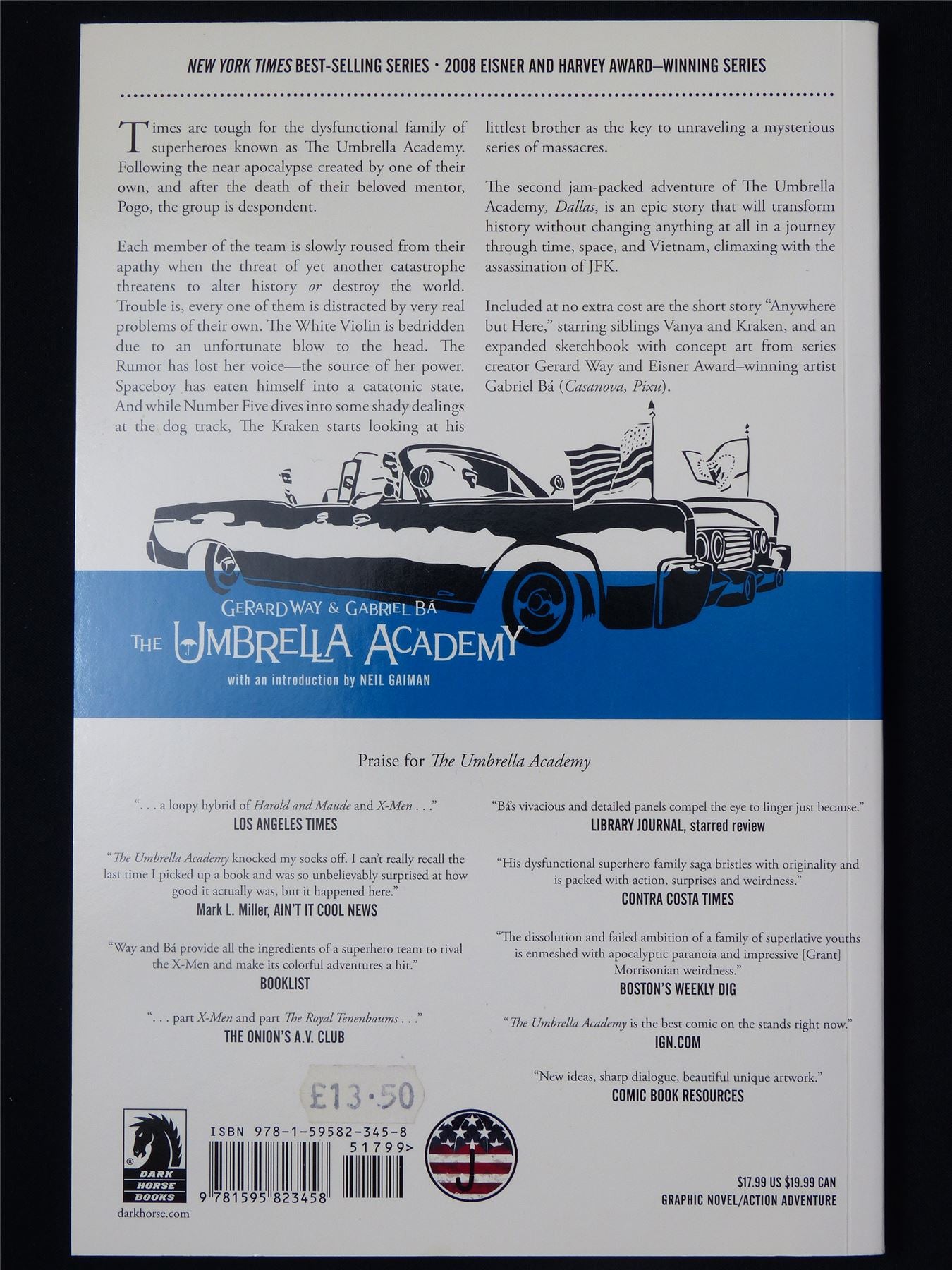 The Umbrella Academy Dallas - Dark Horse Graphic Softback #QR