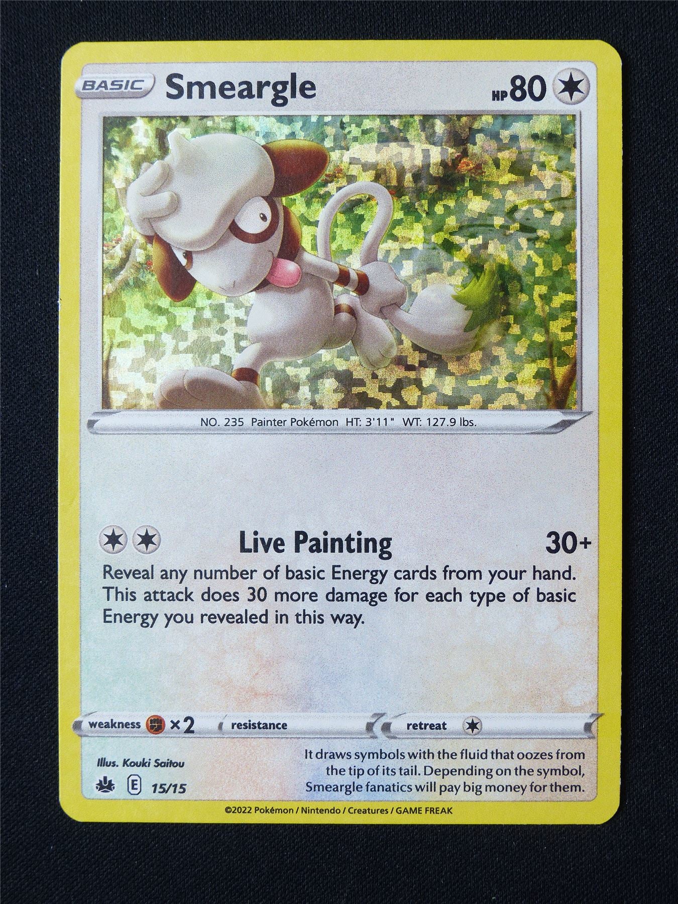 Smeargle 15/15 Holo - Pokemon Card #6ZJ