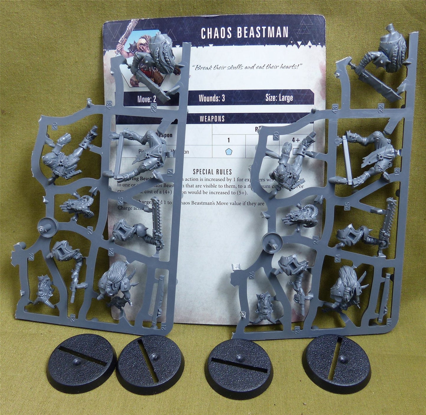 Chaos Beastmen set of 4 - Blackstone Fortress - Warhammer #5B1