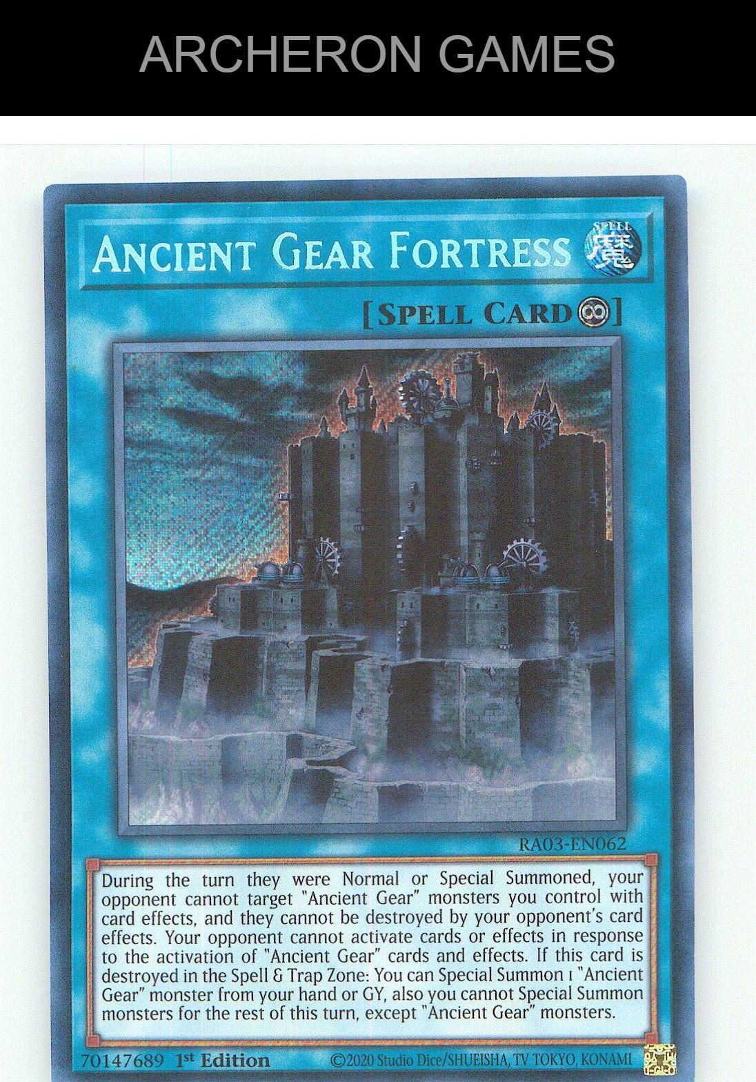 Ancient Gear Fortress (Secret Rare) SEC YUGIOH Card 1st Edition